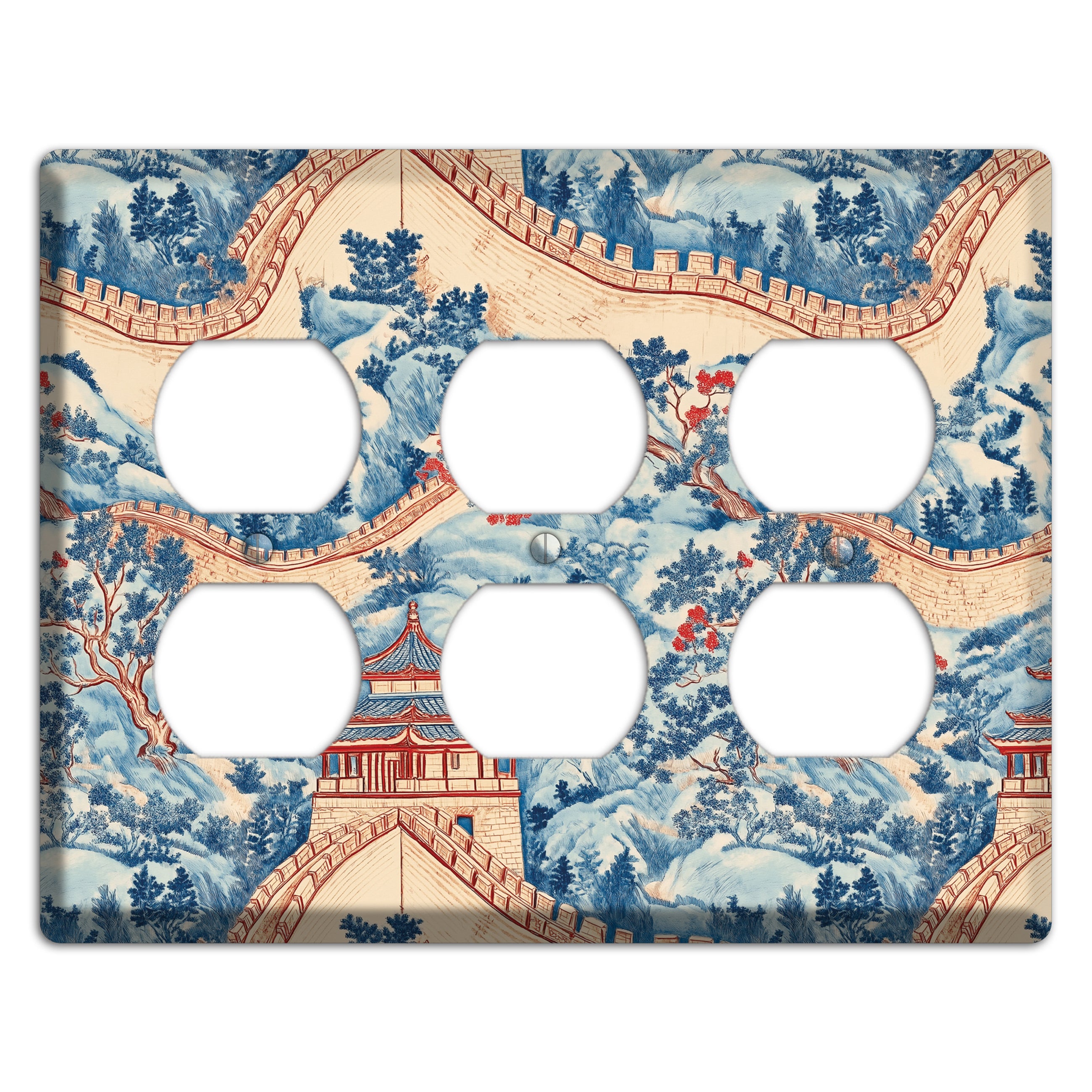 Great Wall Toile 3 Duplex Wallplate