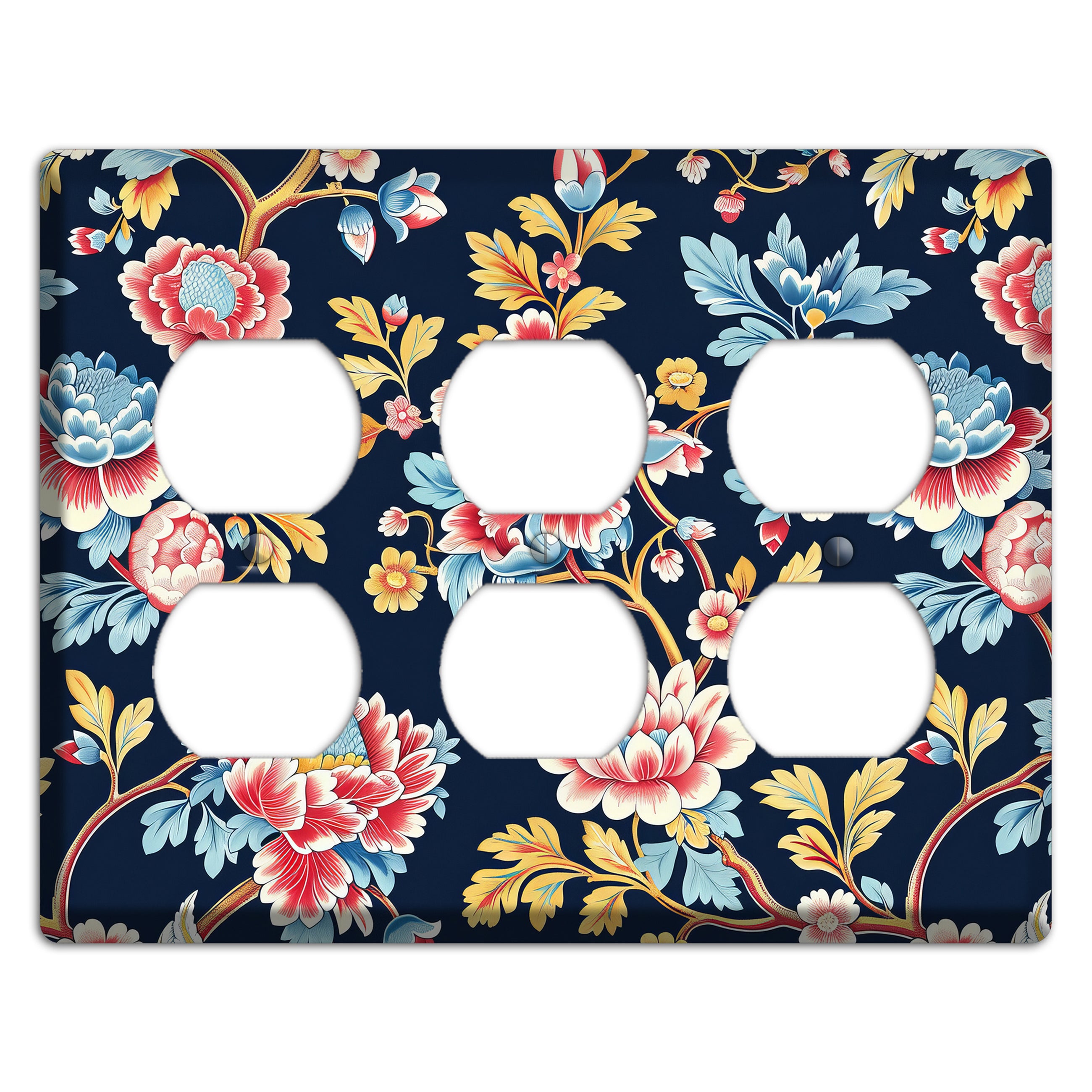 Midnight Garden Bloom 3 Duplex Wallplate