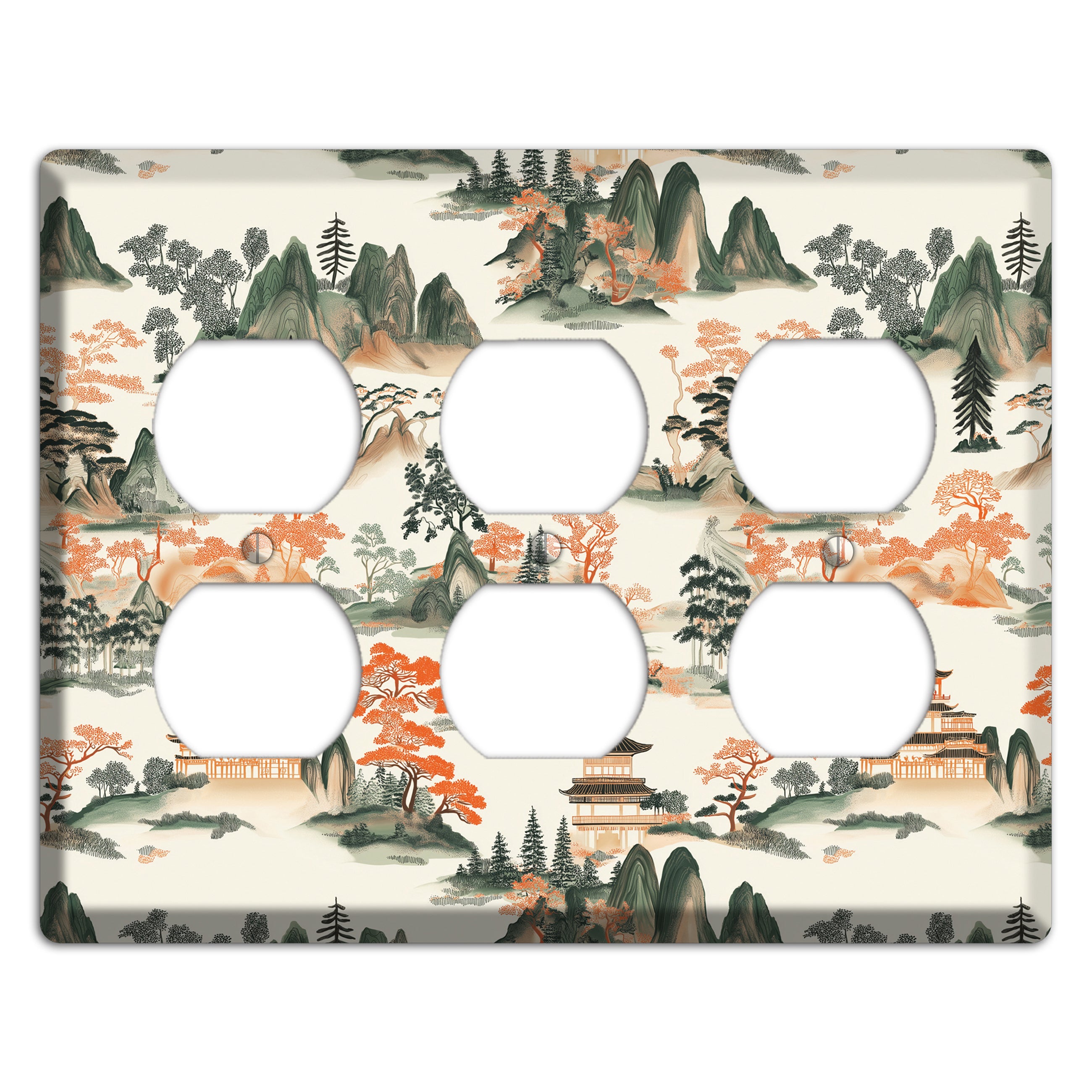 Peaks & Pagodas 3 Duplex Wallplate