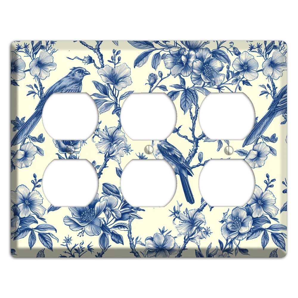 Porcelain Garden Song 3 Duplex Wallplate