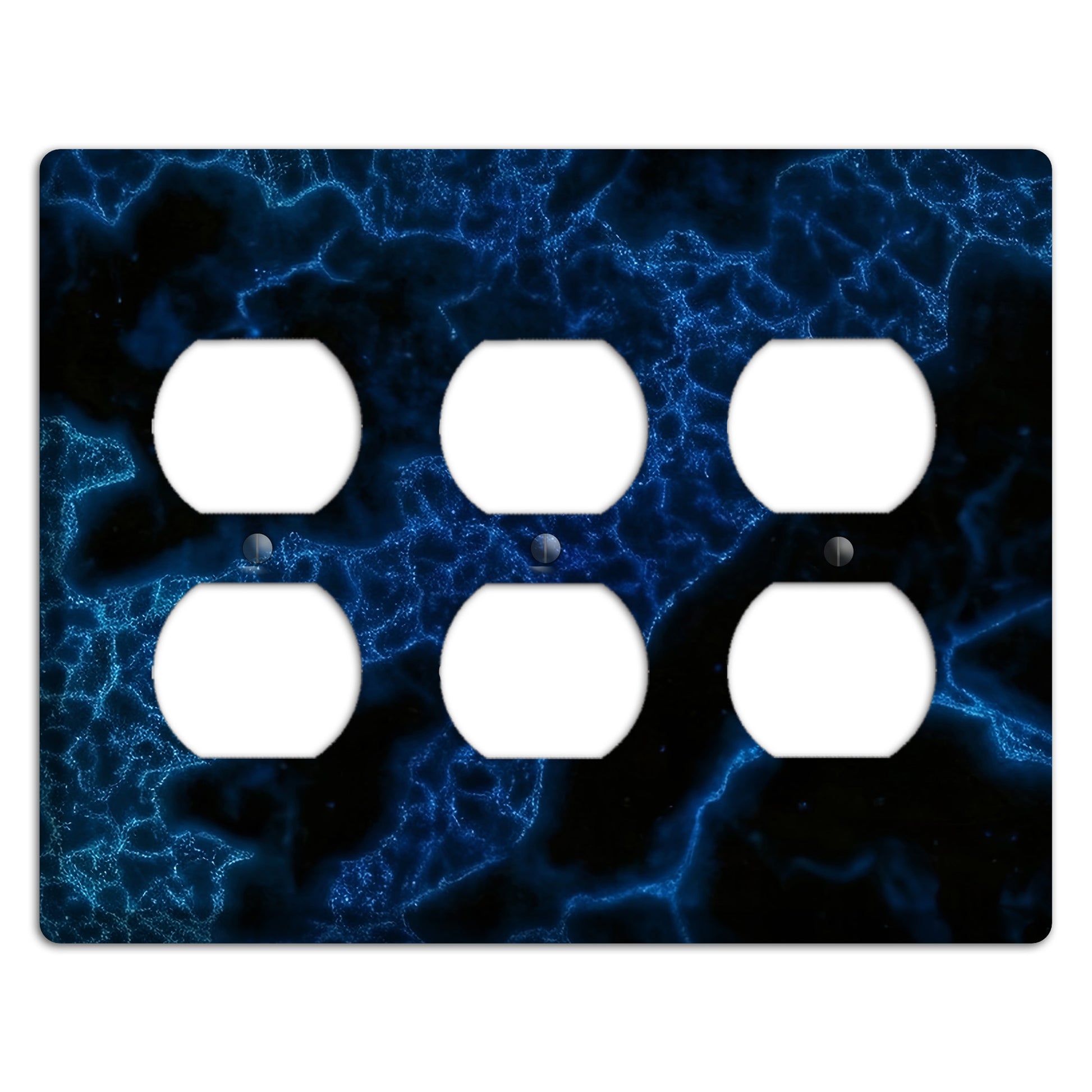 Midnight Marble 3 Duplex Wallplate