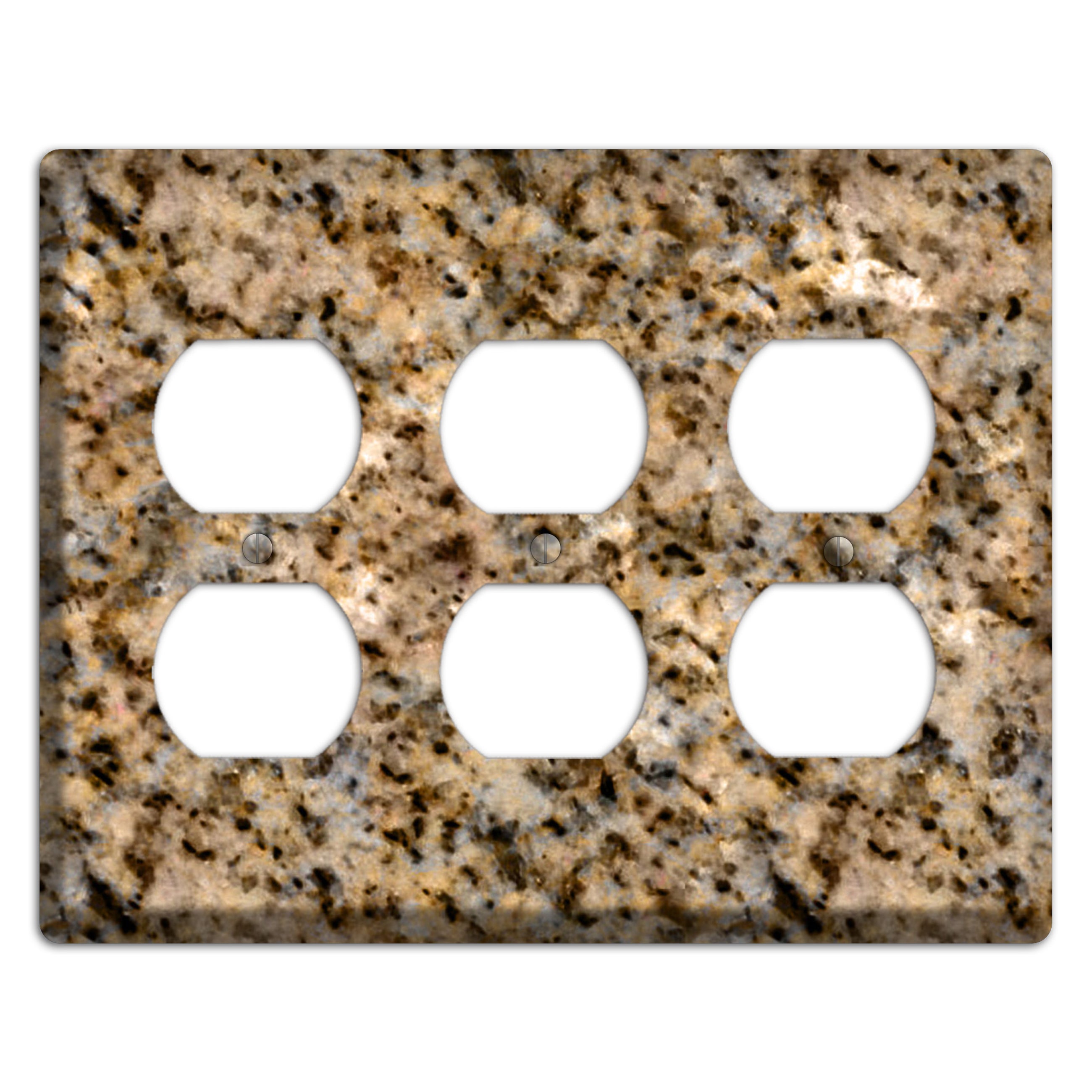Giallo Ornamental Granite 3 Duplex Wallplate