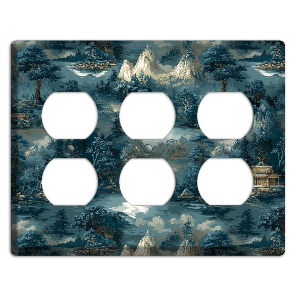 River Mist Refuge 3 Duplex Wallplate