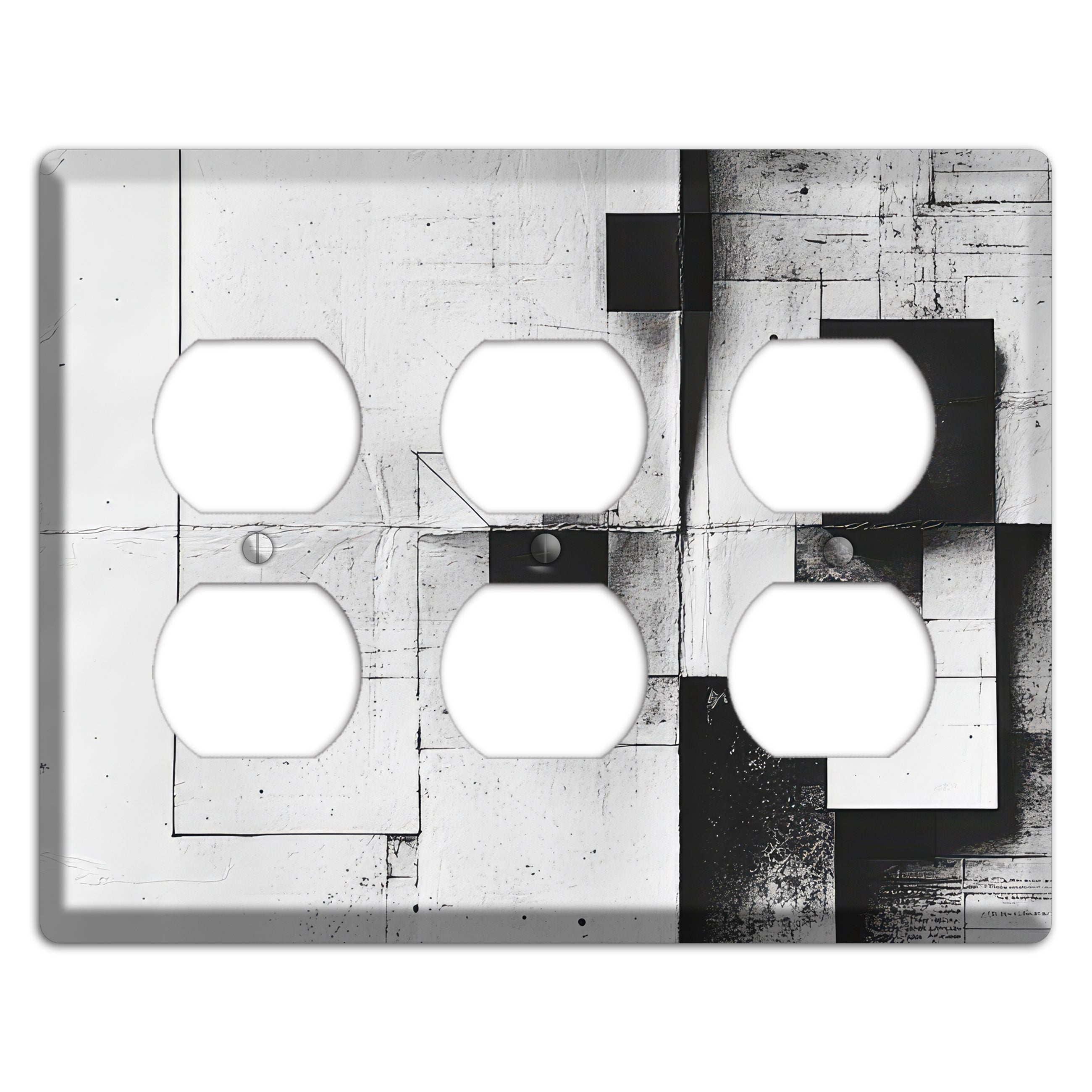 Fractured Blueprint Drift 3 Duplex Wallplate