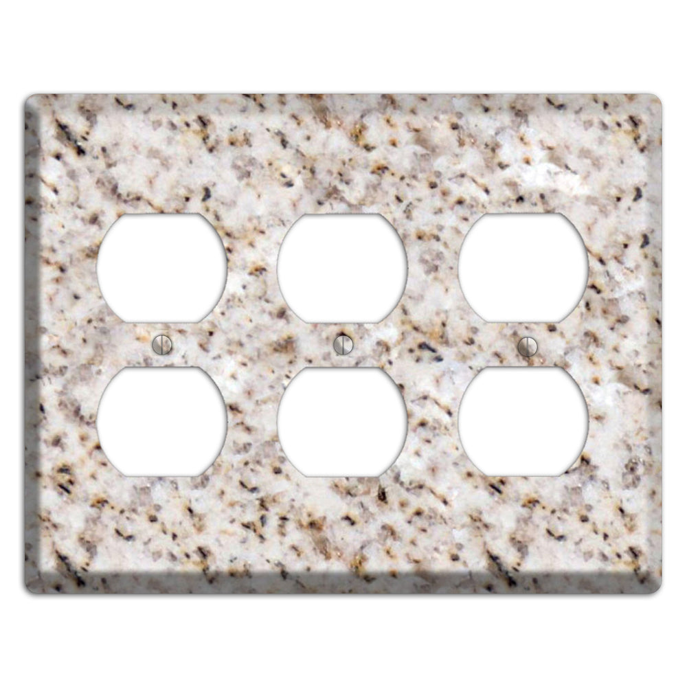 Luna Pearl Granite 3 Duplex Wallplate