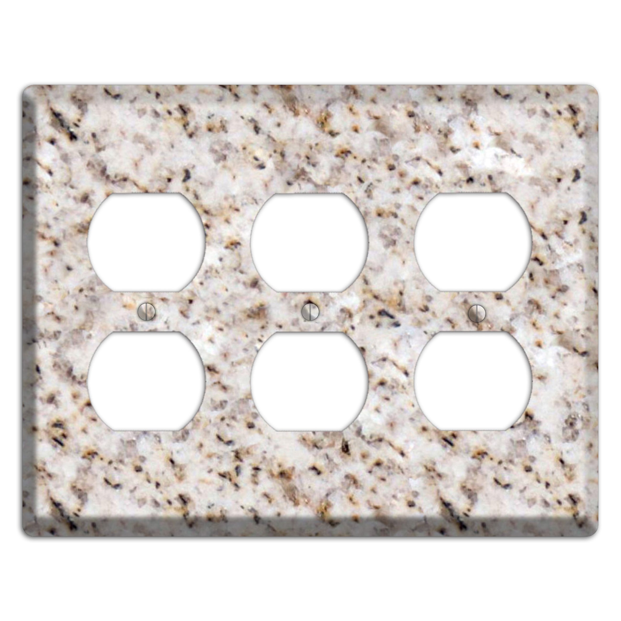 Luna Pearl Granite 3 Duplex Wallplate