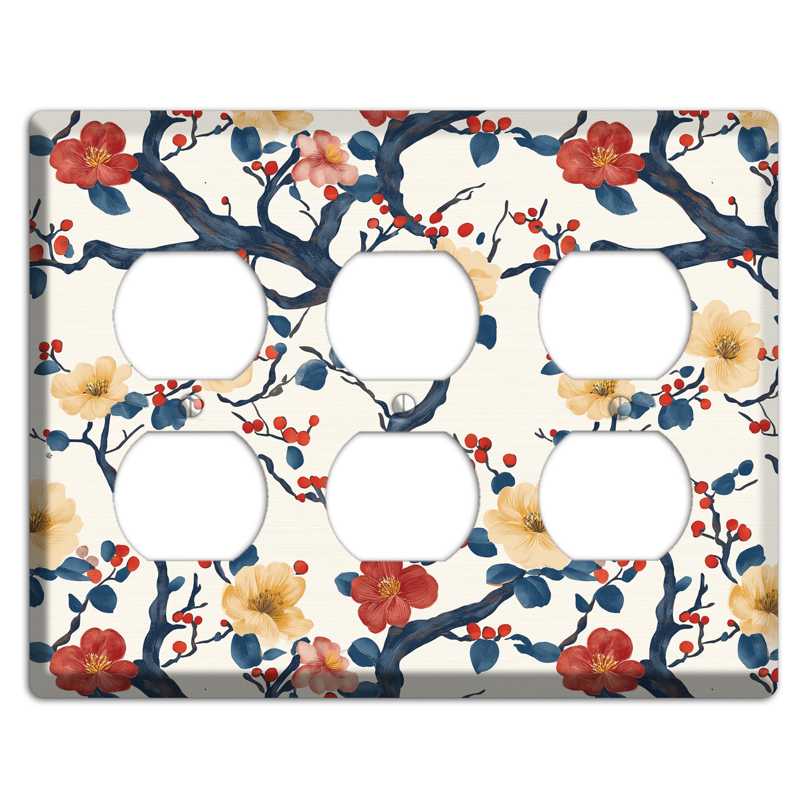 Berry Branch Reverie 3 Duplex Wallplate