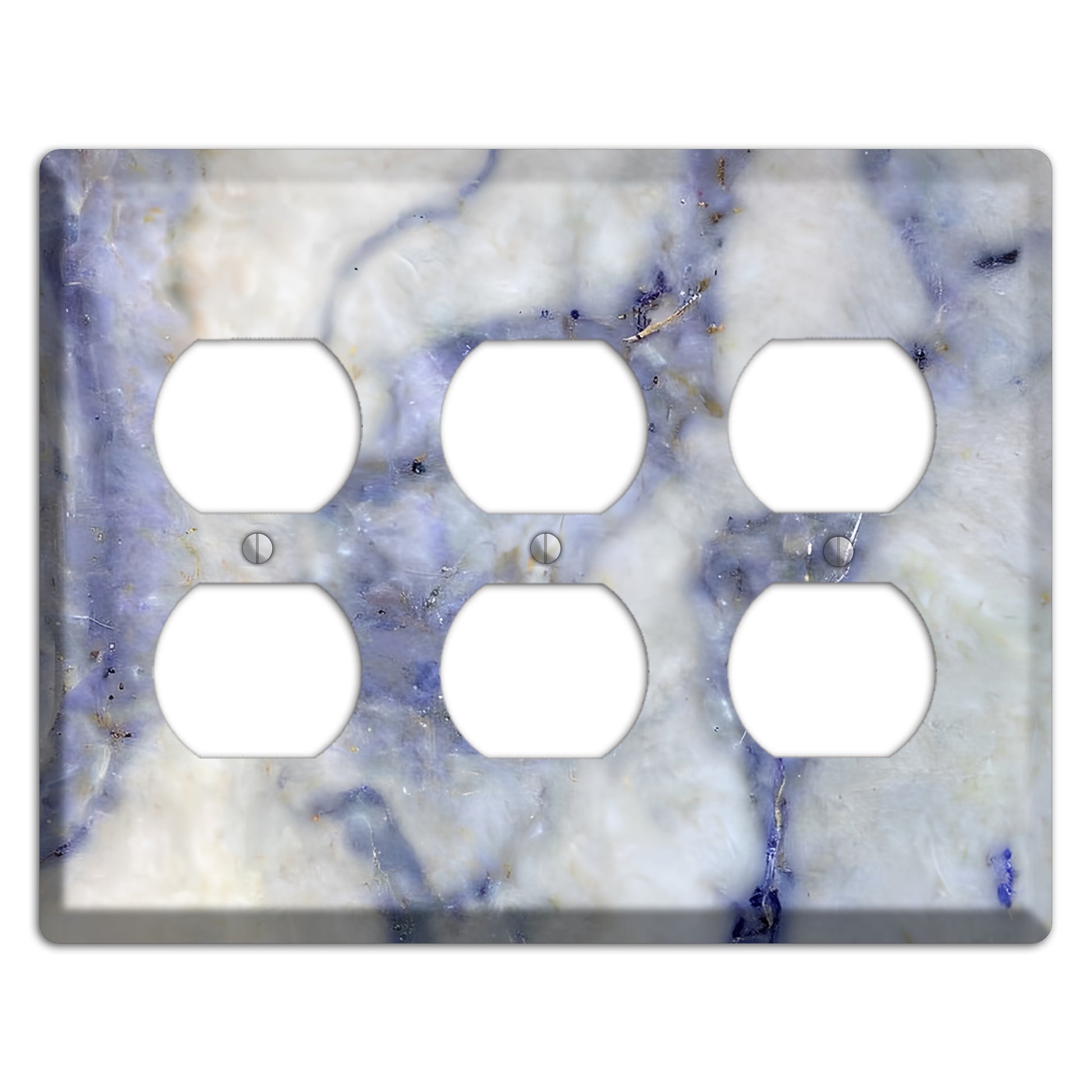 Spindle Marble 3 Duplex Wallplate
