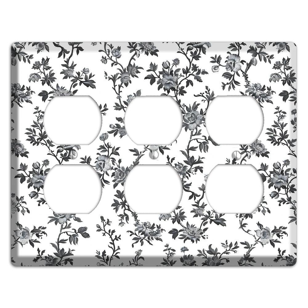 Ink & Ivory Trellis 3 Duplex Wallplate