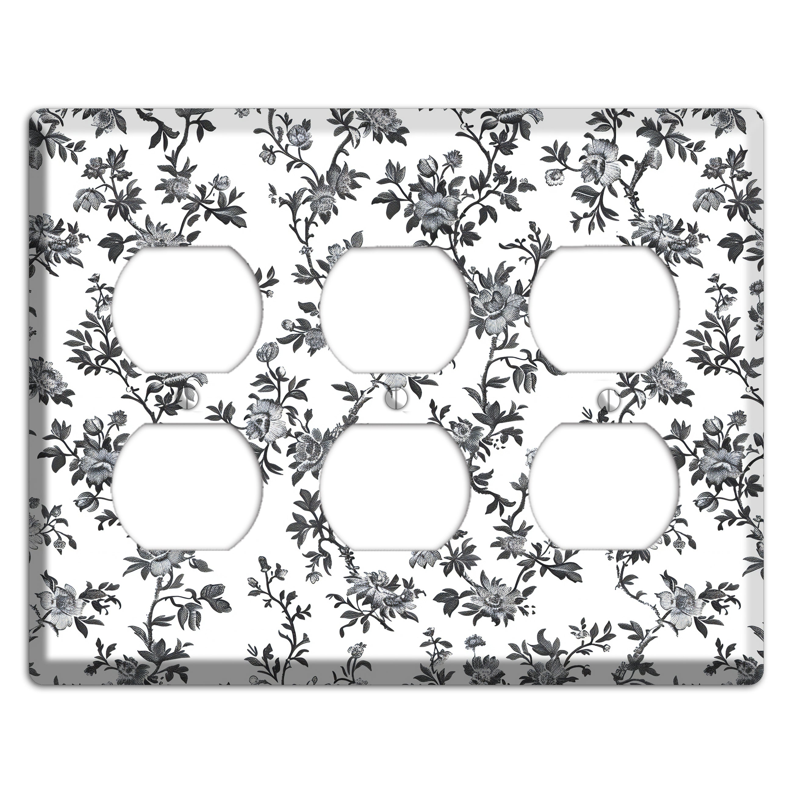 Ink & Ivory Trellis 3 Duplex Wallplate