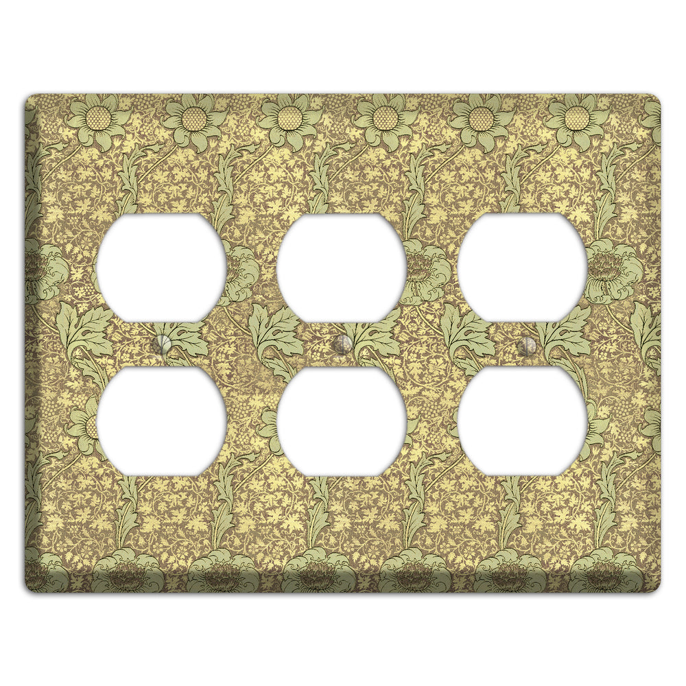 Wildflower Scroll 3 Duplex Wallplate