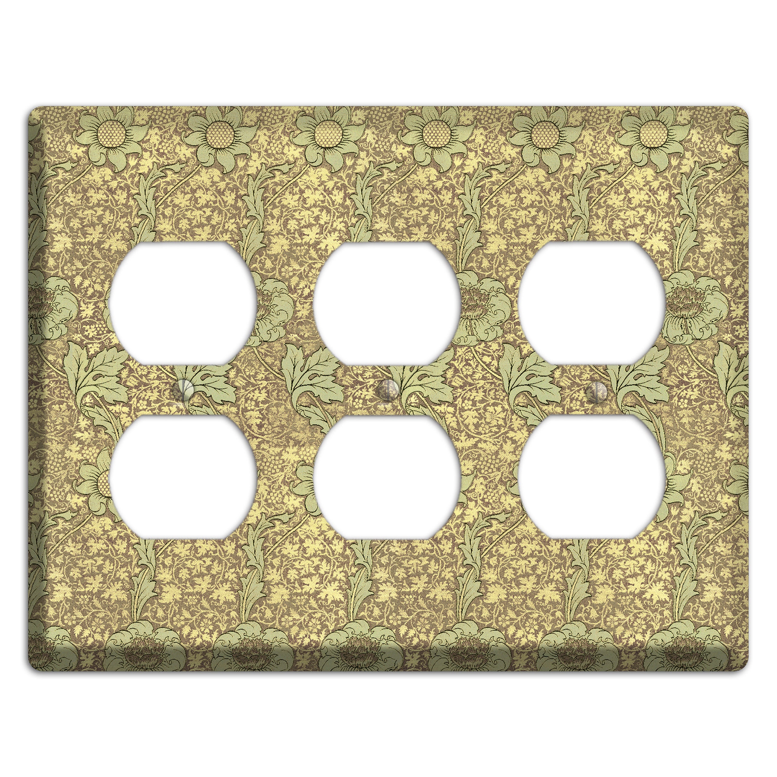 Wildflower Scroll 3 Duplex Wallplate