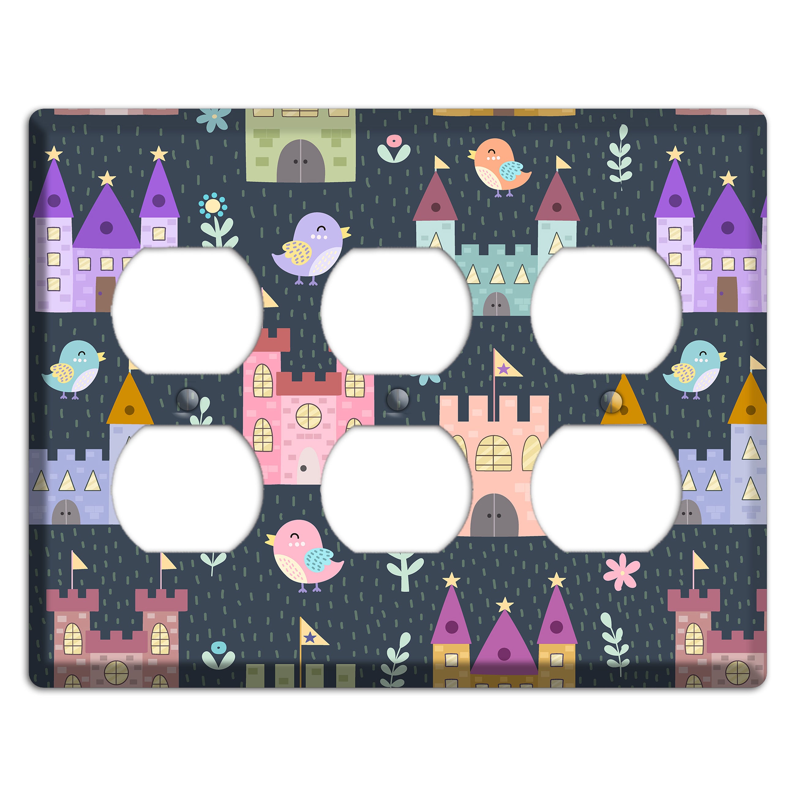 Castle Garden 3 Duplex Wallplate