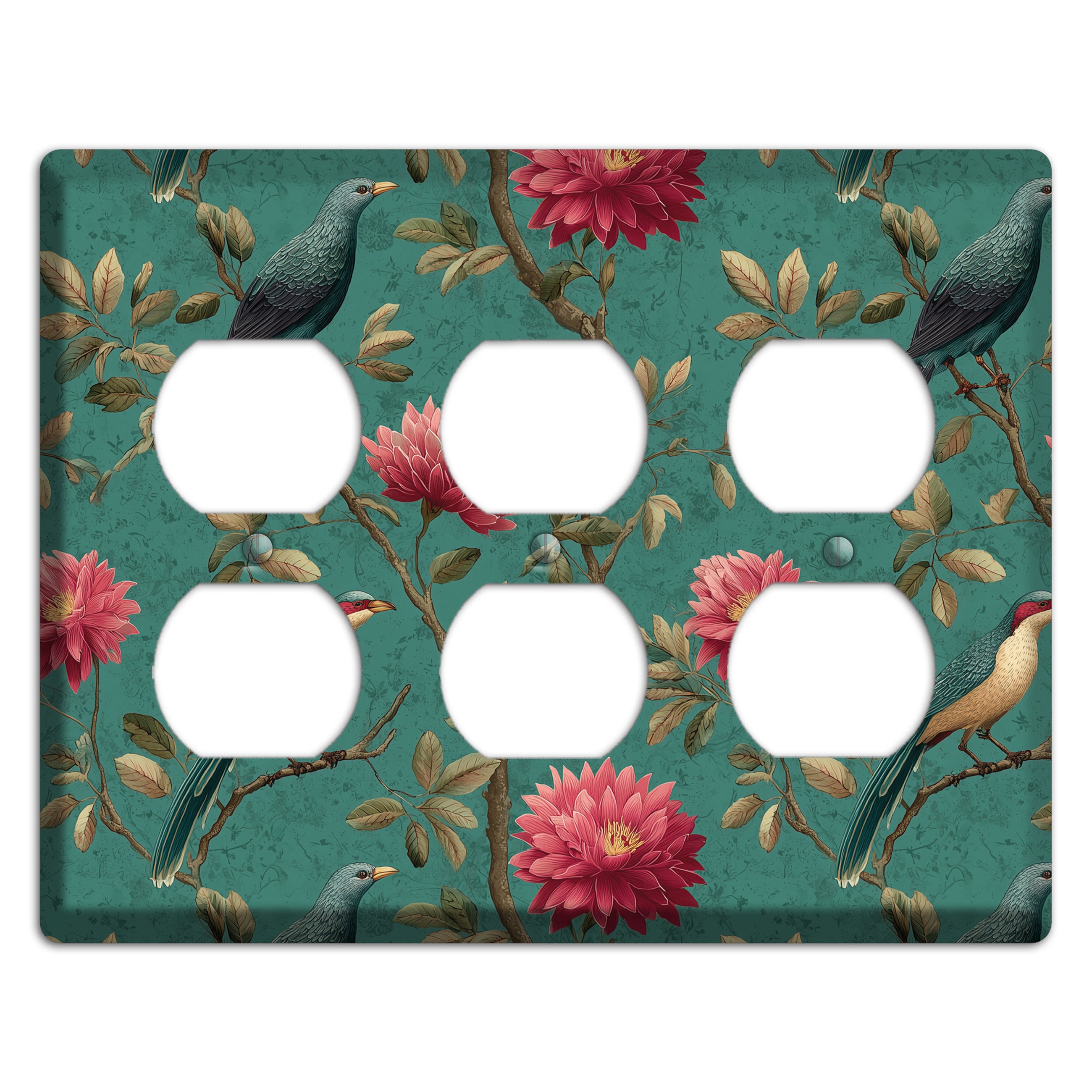 Crimson Perch 3 Duplex Wallplate