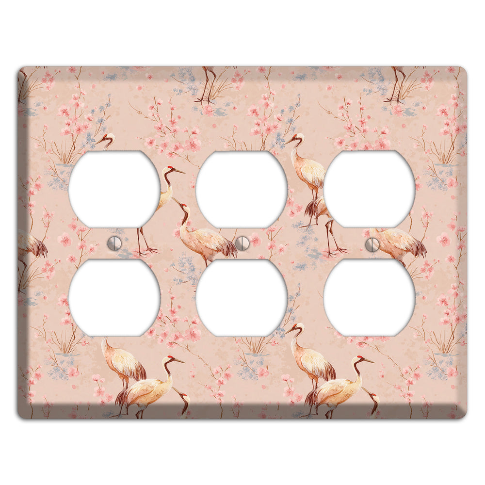 Blush Sakura Passage 3 Duplex Wallplate