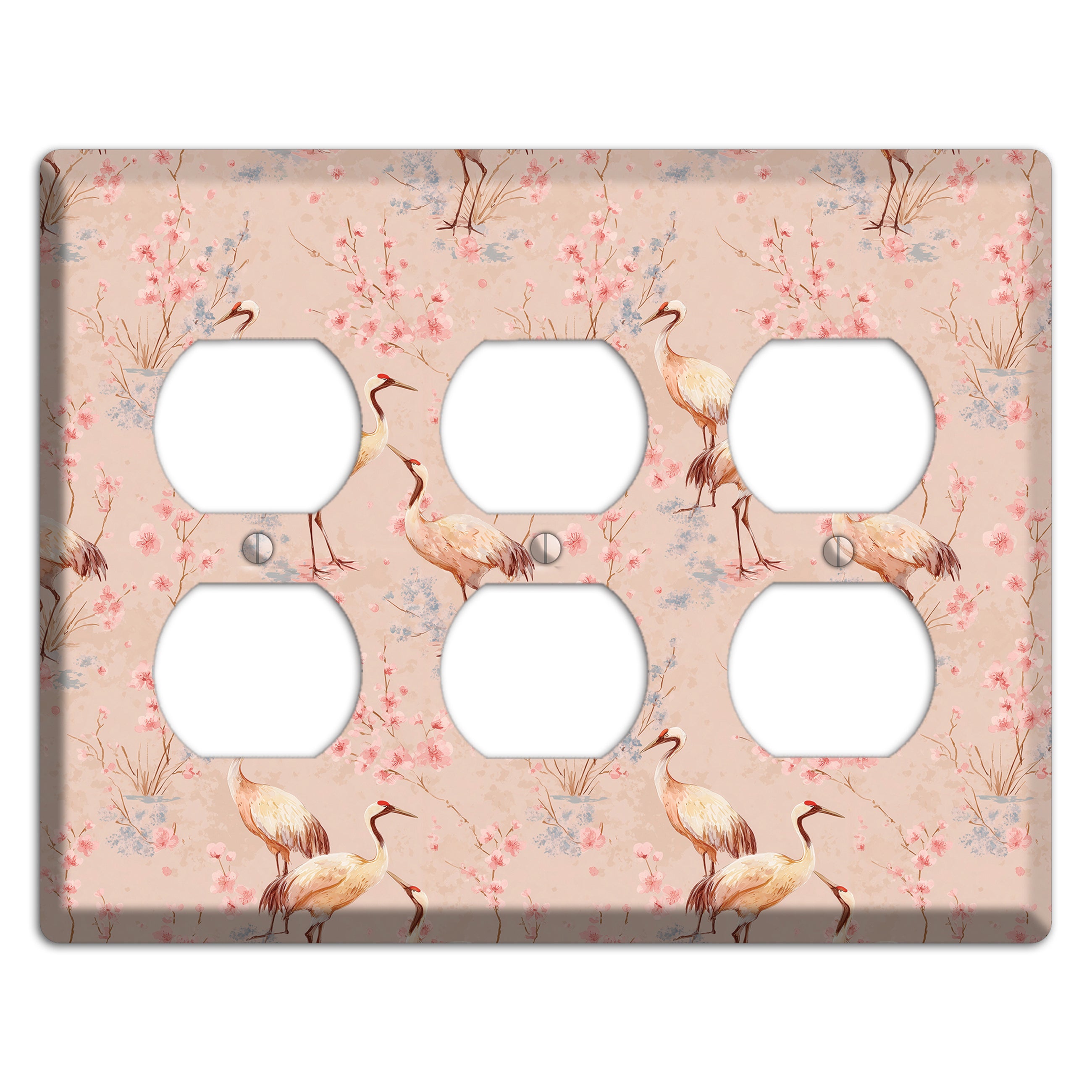 Blush Sakura Passage 3 Duplex Wallplate