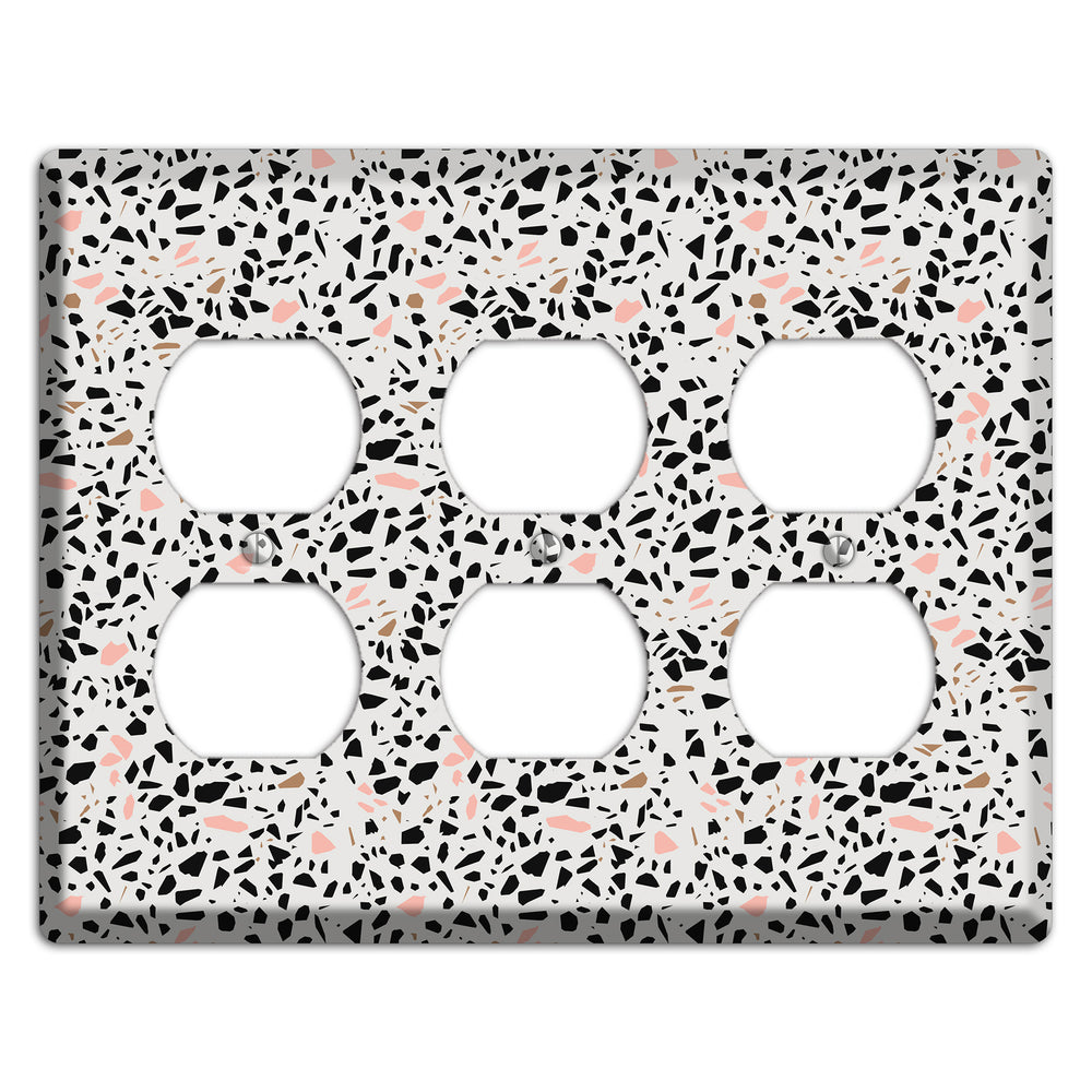 Monochrome Mix 3 Duplex Wallplate