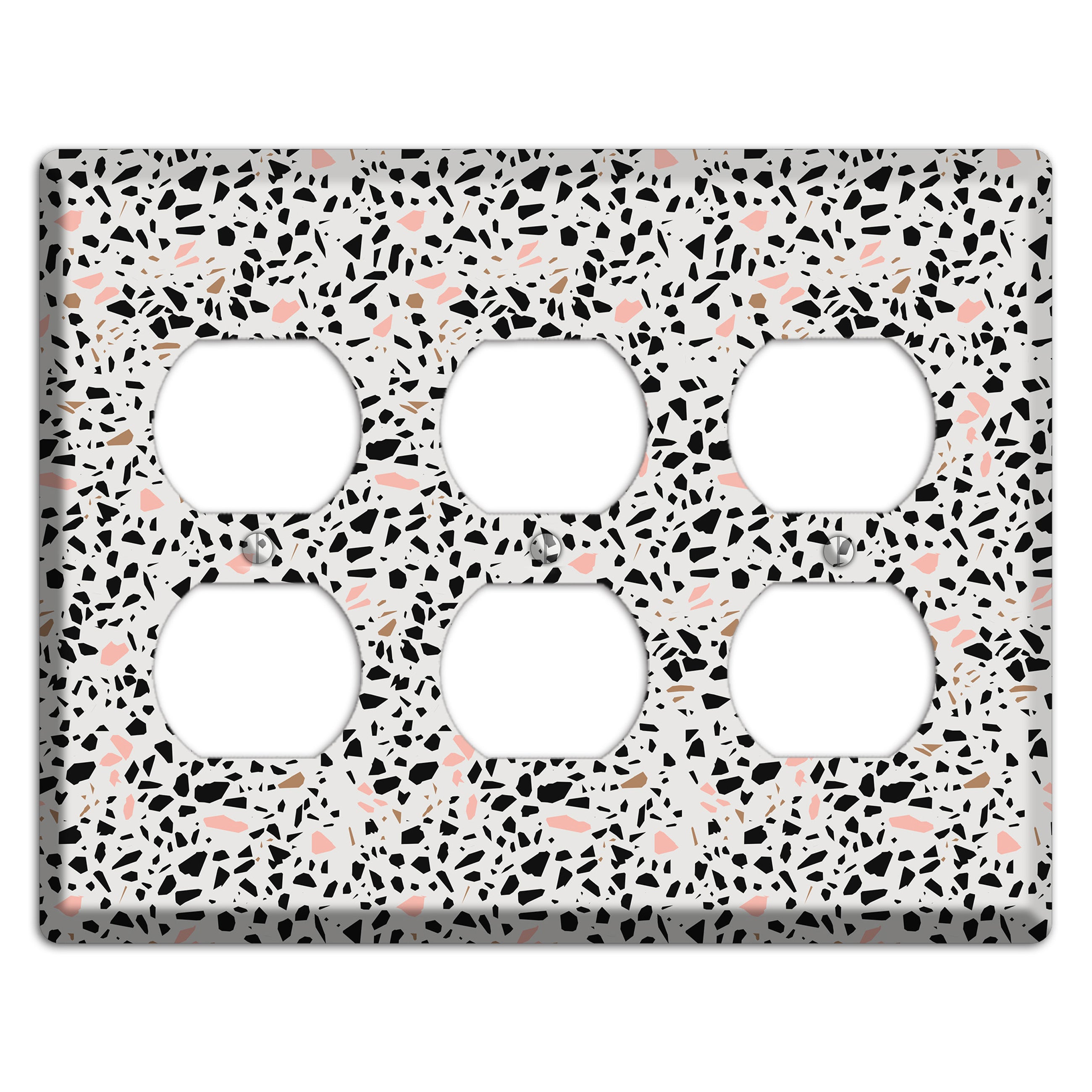 Monochrome Mix 3 Duplex Wallplate