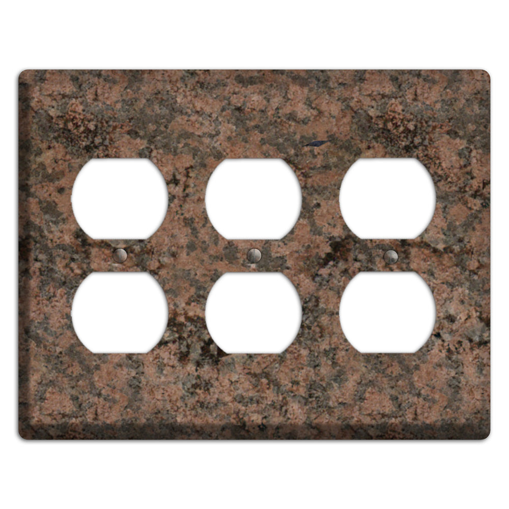 Granite Name: Indian Dakota Granite 3 Duplex Wallplate