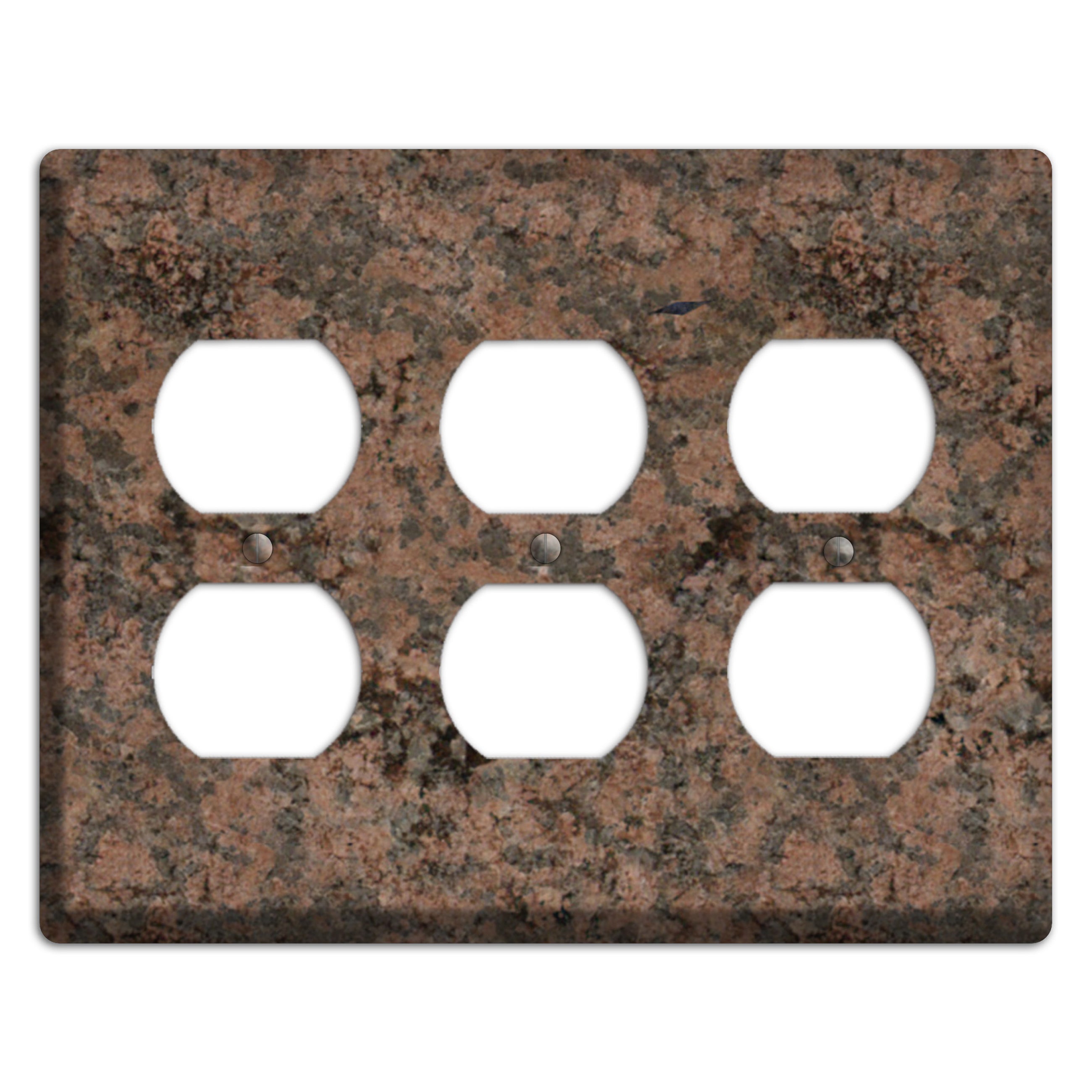 Granite Name: Indian Dakota Granite 3 Duplex Wallplate