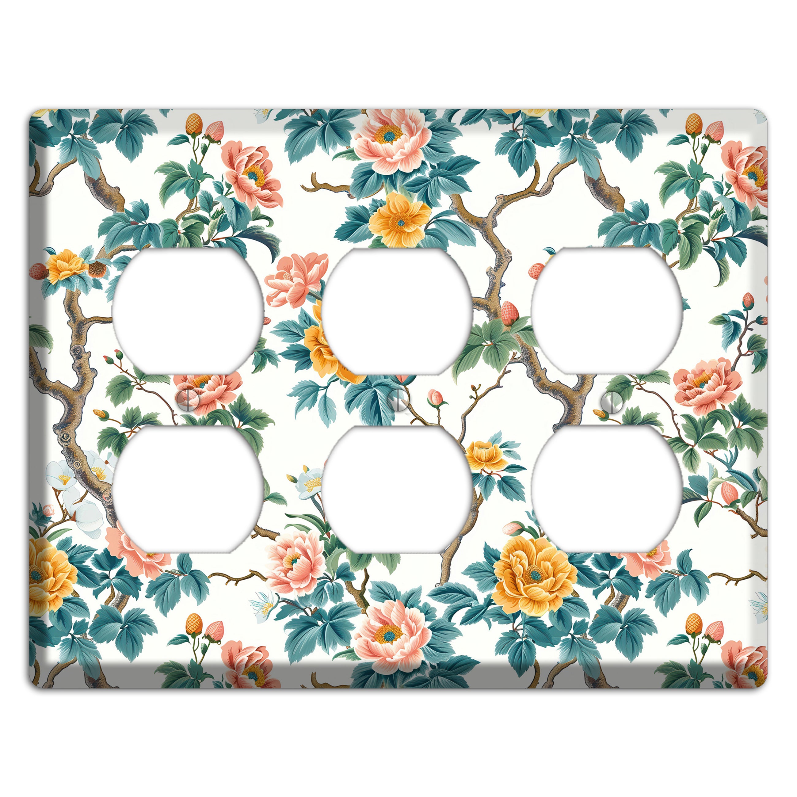 Blossom & Bough 3 Duplex Wallplate
