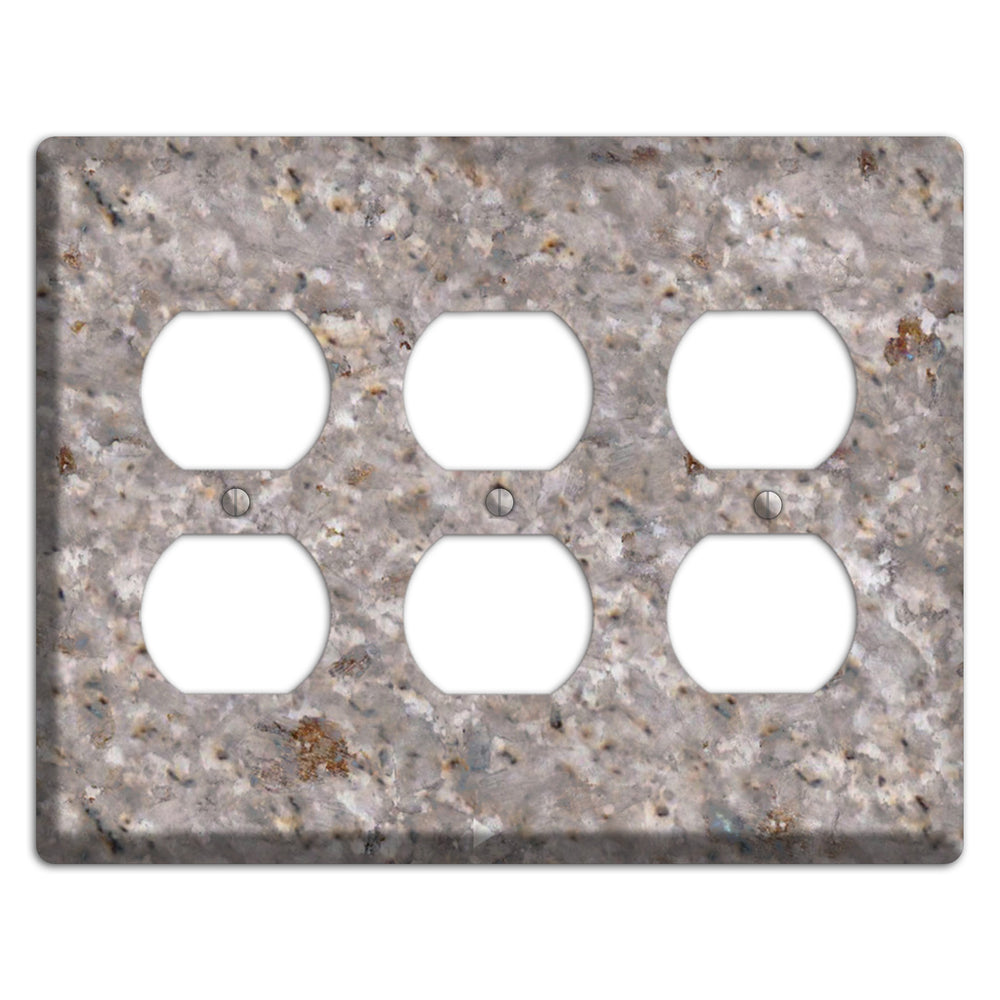 Kashmir White Granite 3 Duplex Wallplate