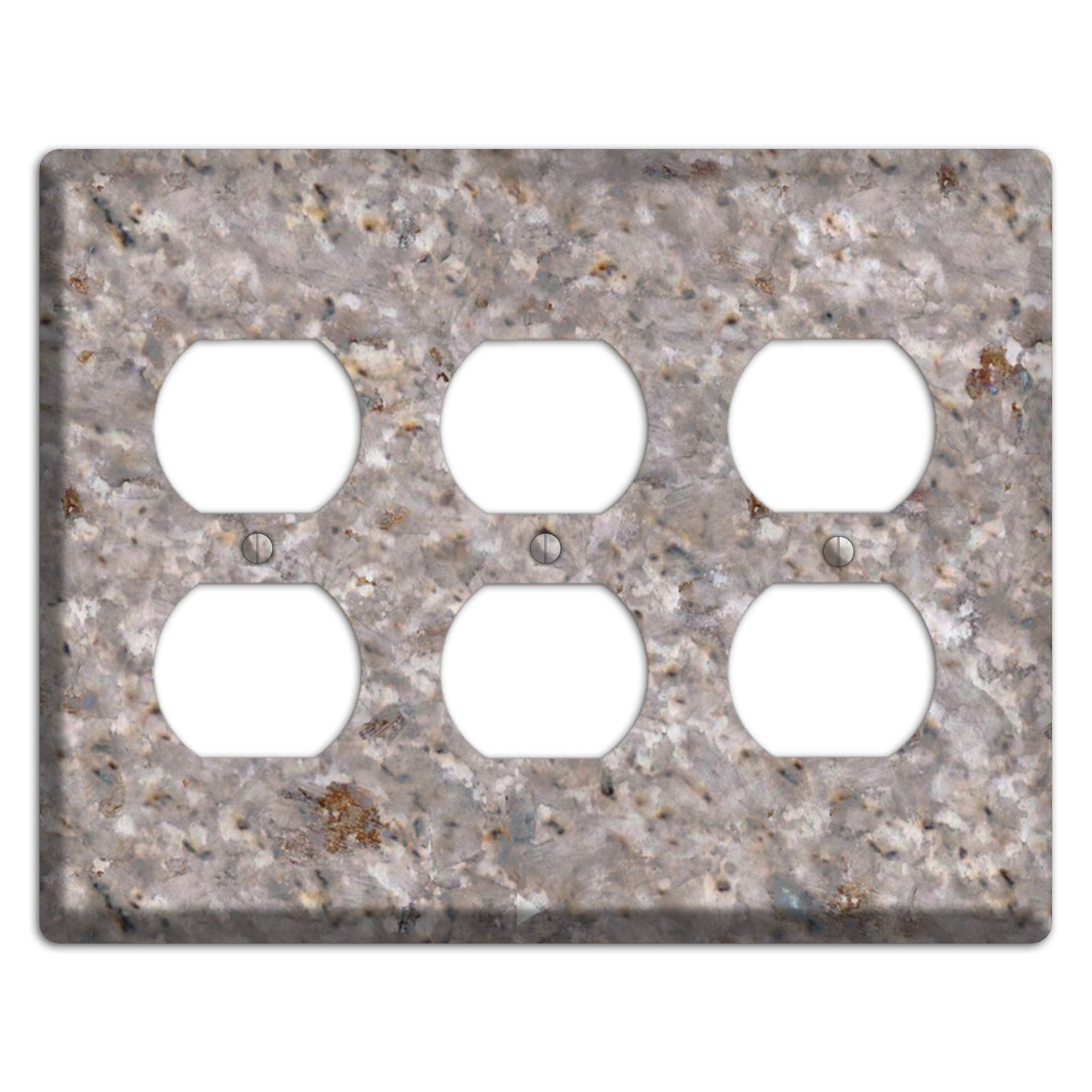 Kashmir White Granite 3 Duplex Wallplate