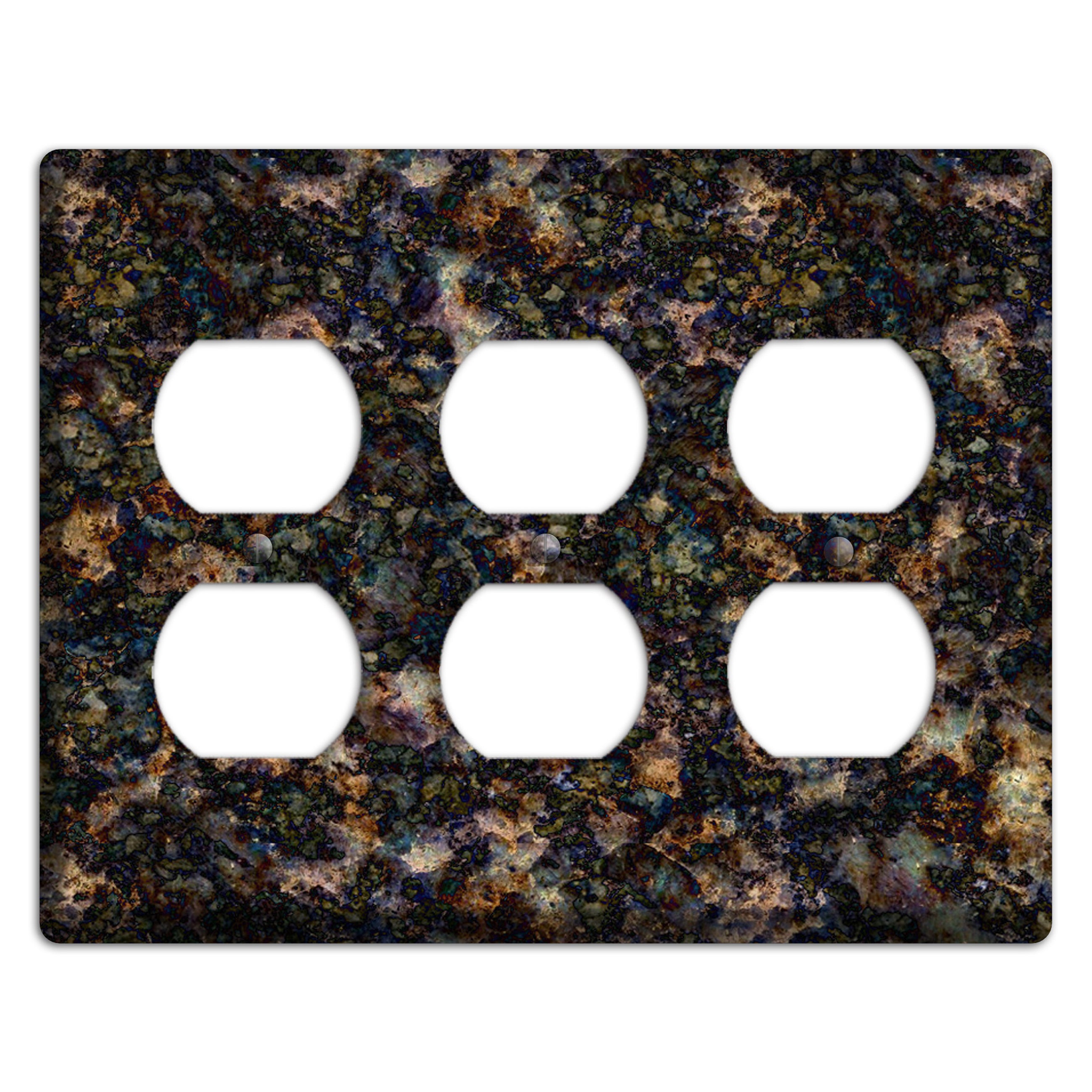Volga Blue Granite 3 Duplex Wallplate