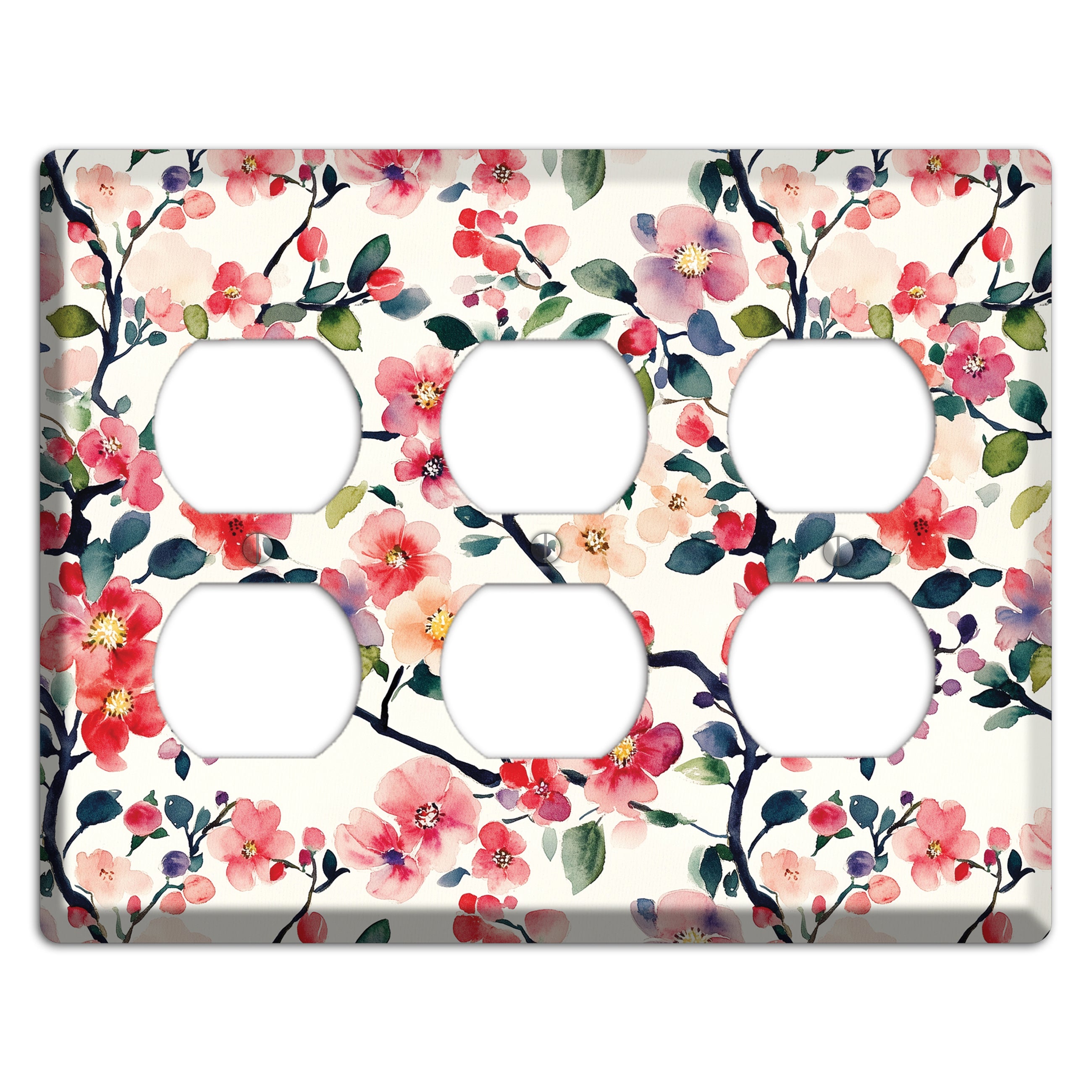 Blossom & Bough 3 Duplex Wallplate