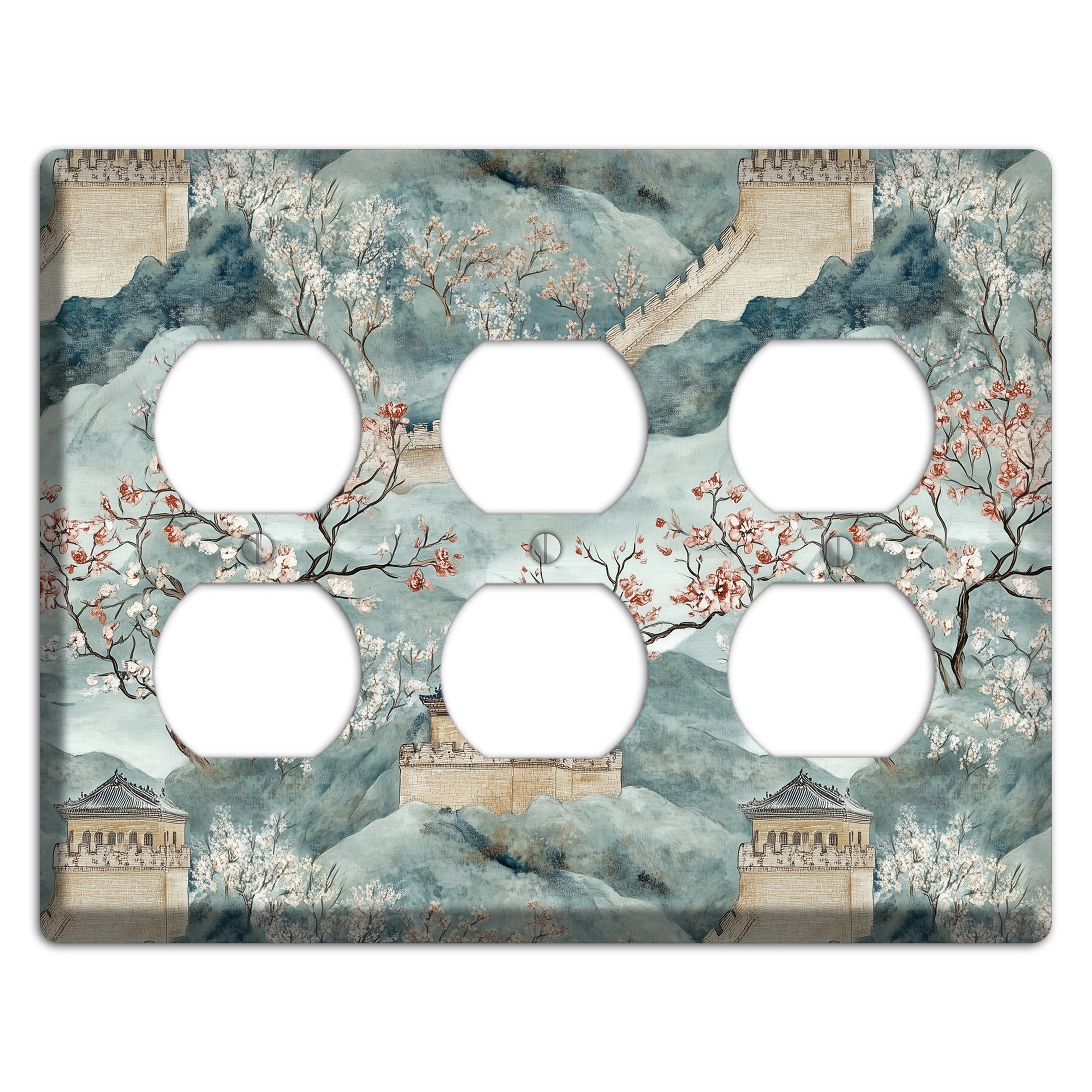 Rampart & Blossom 3 Duplex Wallplate