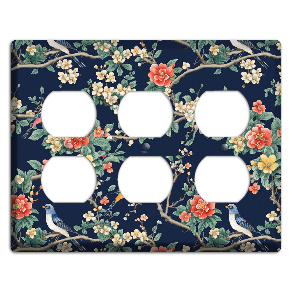 Songbirds & Blossoms 3 Duplex Wallplate