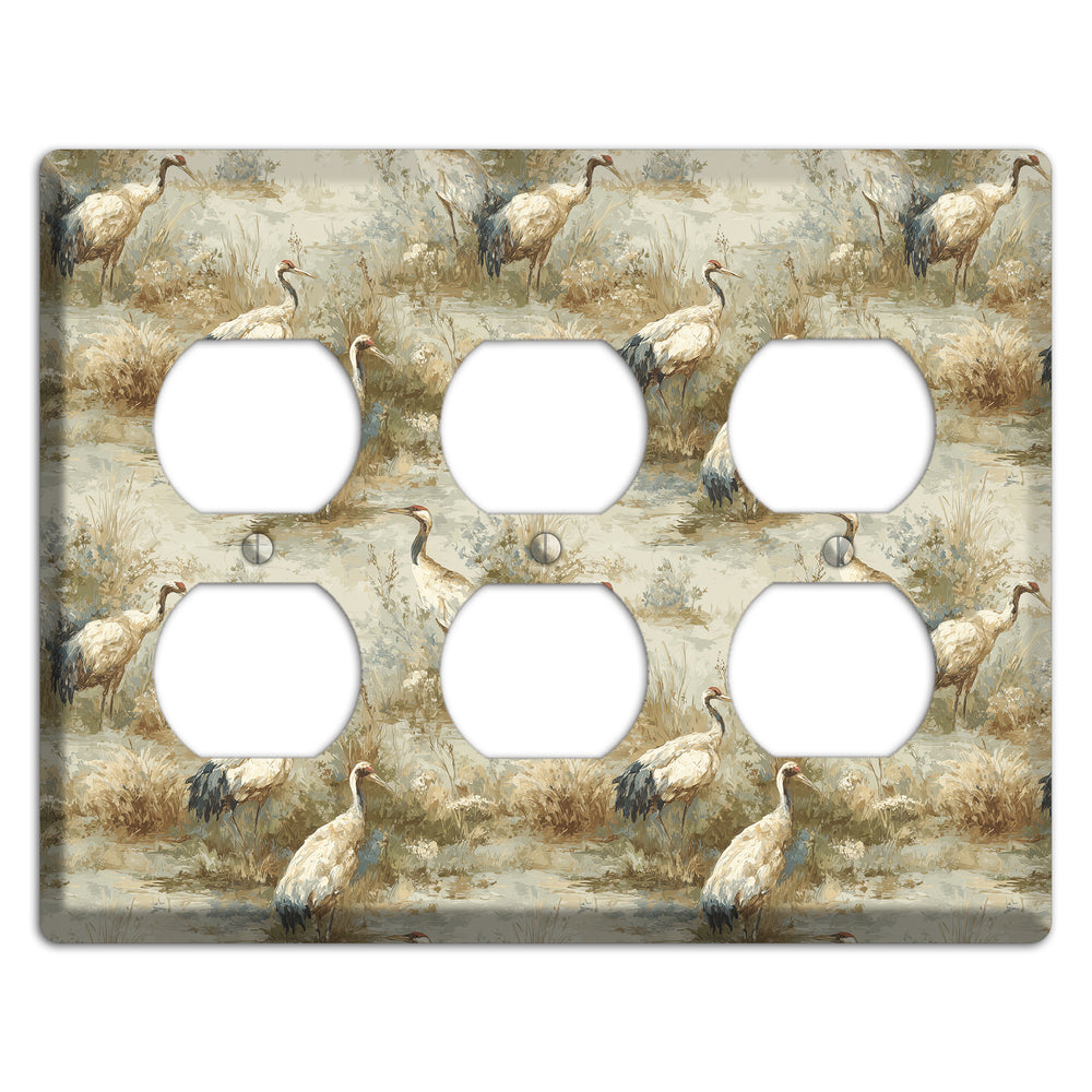 Marshland Crane Reverie 3 Duplex Wallplate