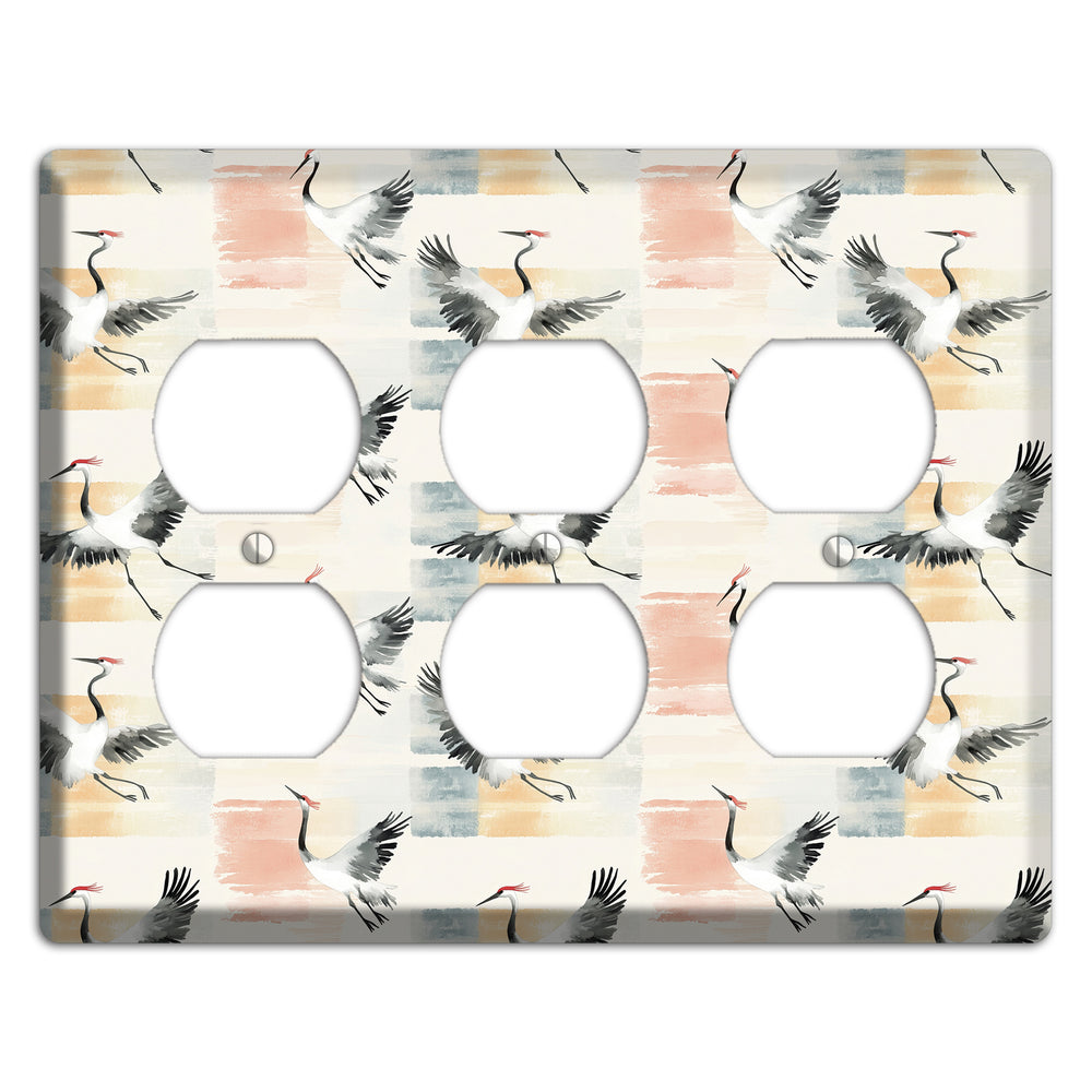 Blush Patchwork Flight 3 Duplex Wallplate