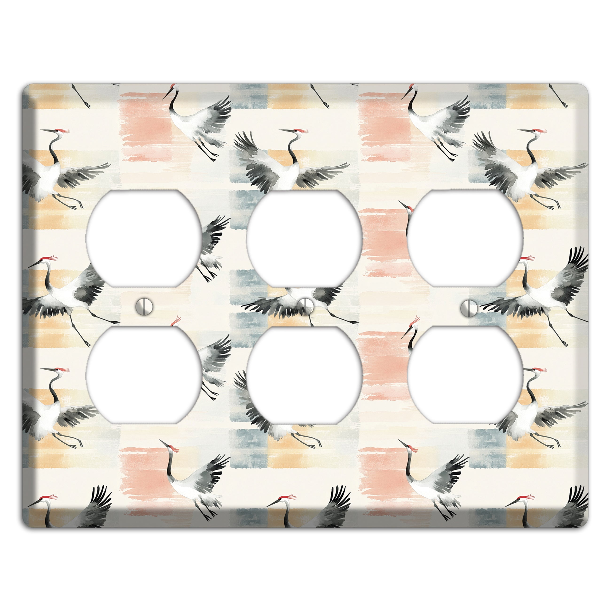 Blush Patchwork Flight 3 Duplex Wallplate
