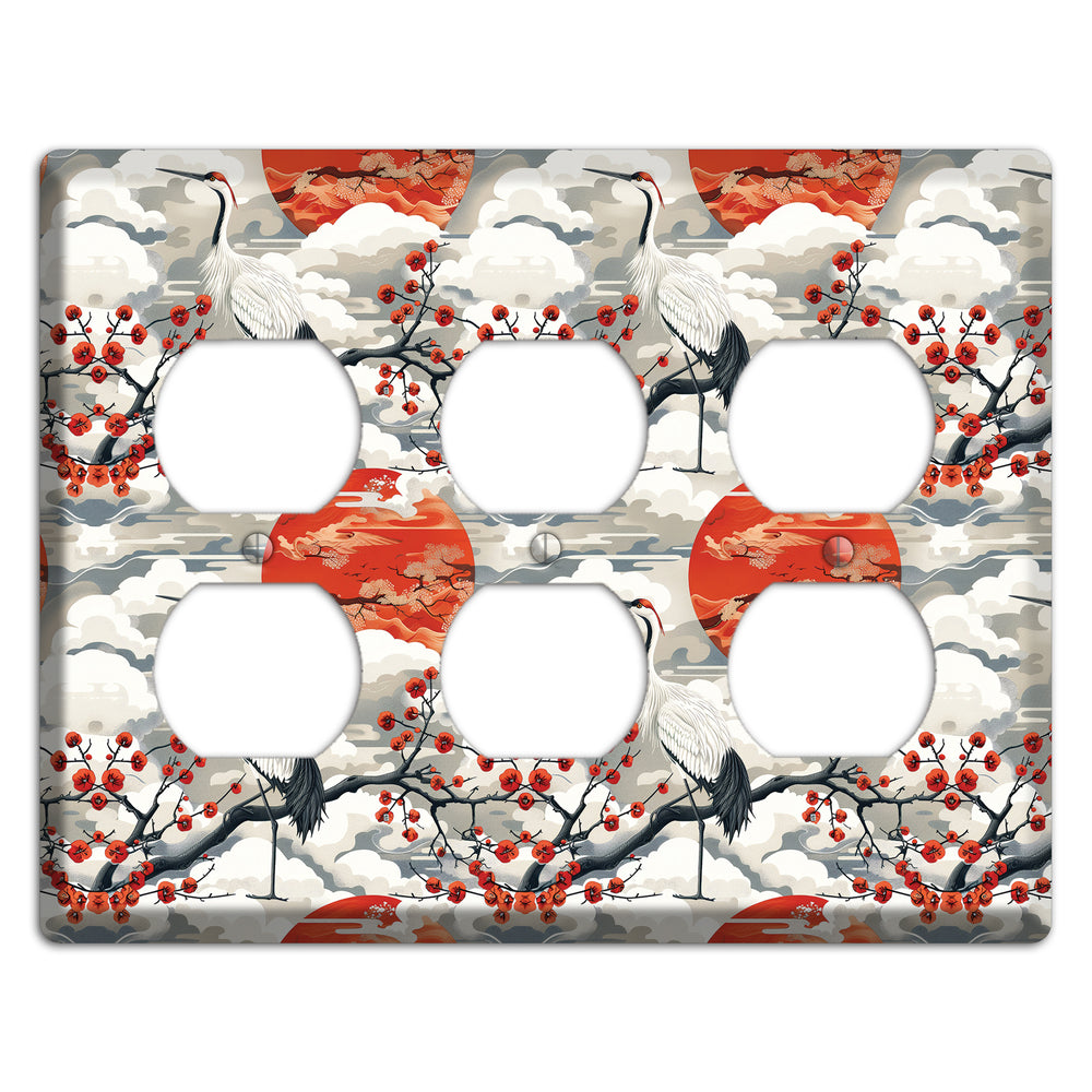 Vermillion Sun Rising 3 Duplex Wallplate