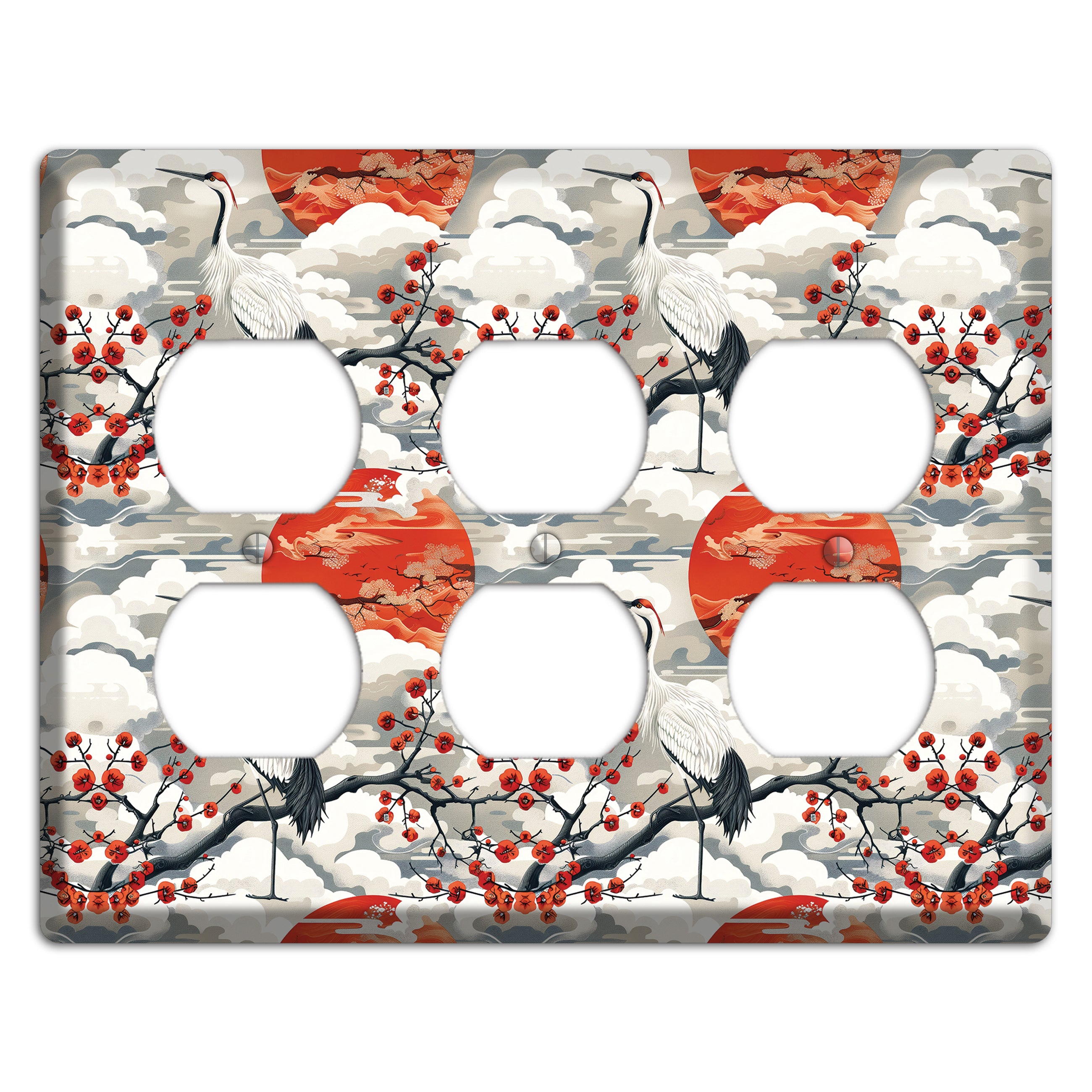 Vermillion Sun Rising 3 Duplex Wallplate