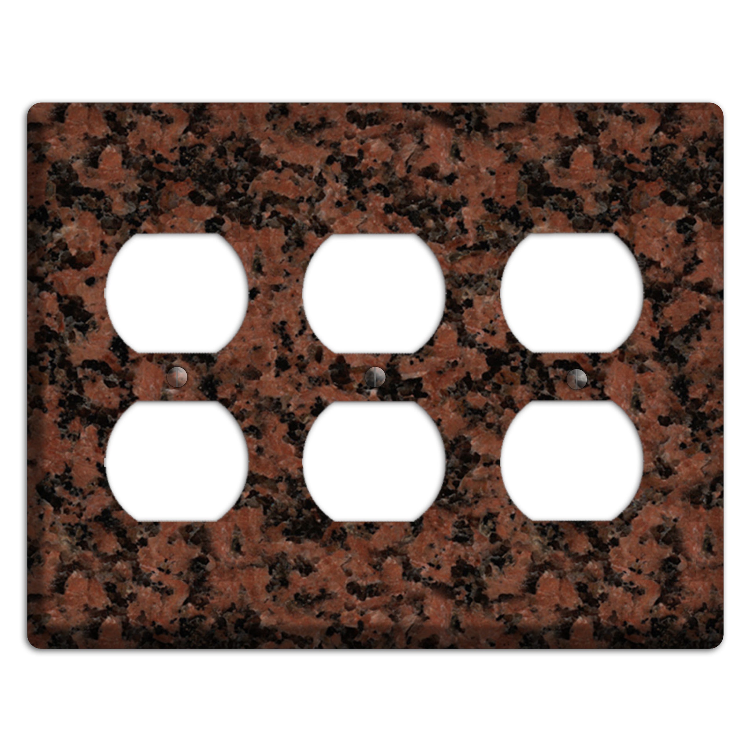 New Imperial Red Granite 3 Duplex Wallplate