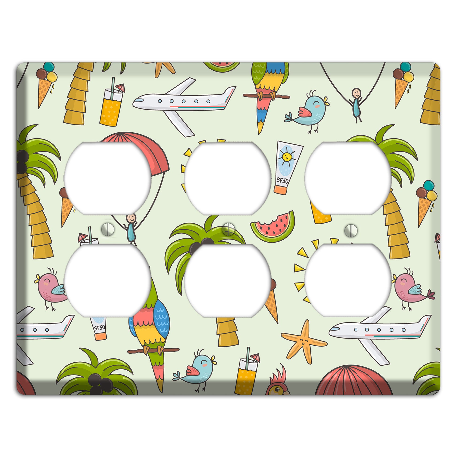 Tropical Vacation 3 Duplex Wallplate