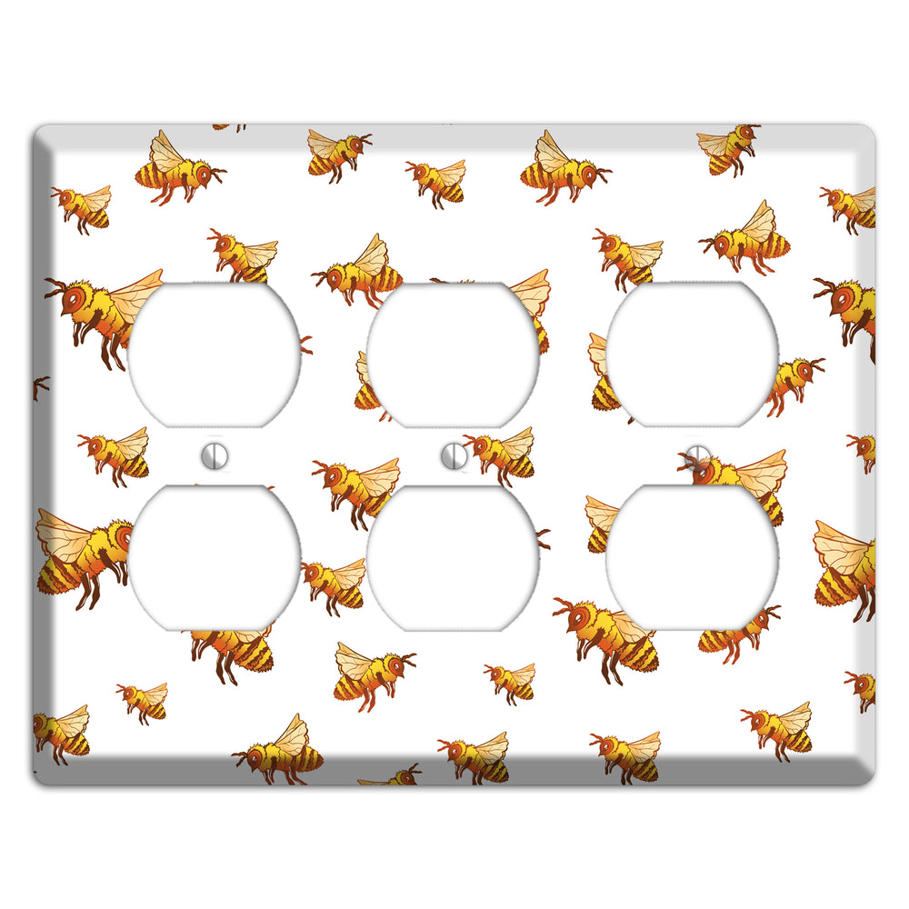 Golden Swarm Dance 3 Duplex Wallplate