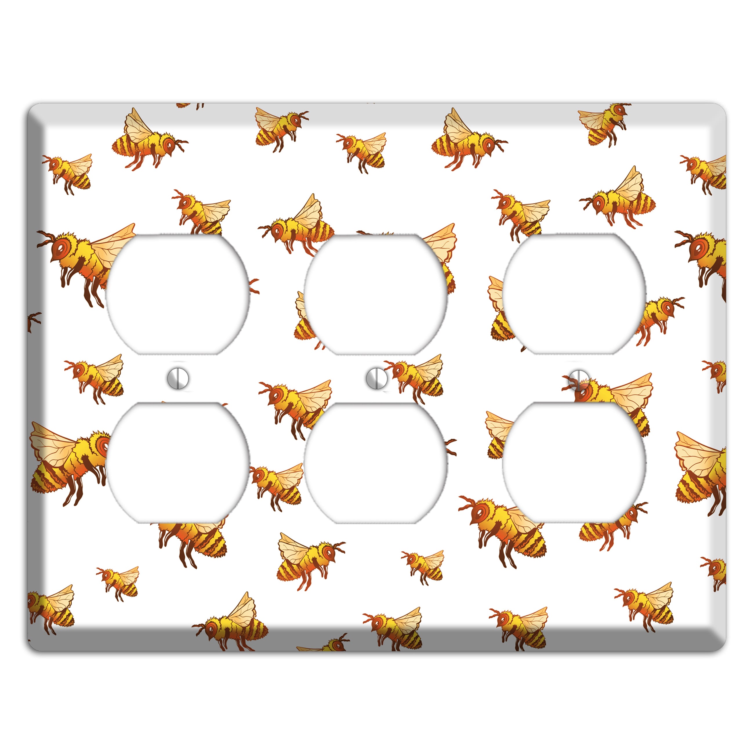 Golden Swarm Dance 3 Duplex Wallplate