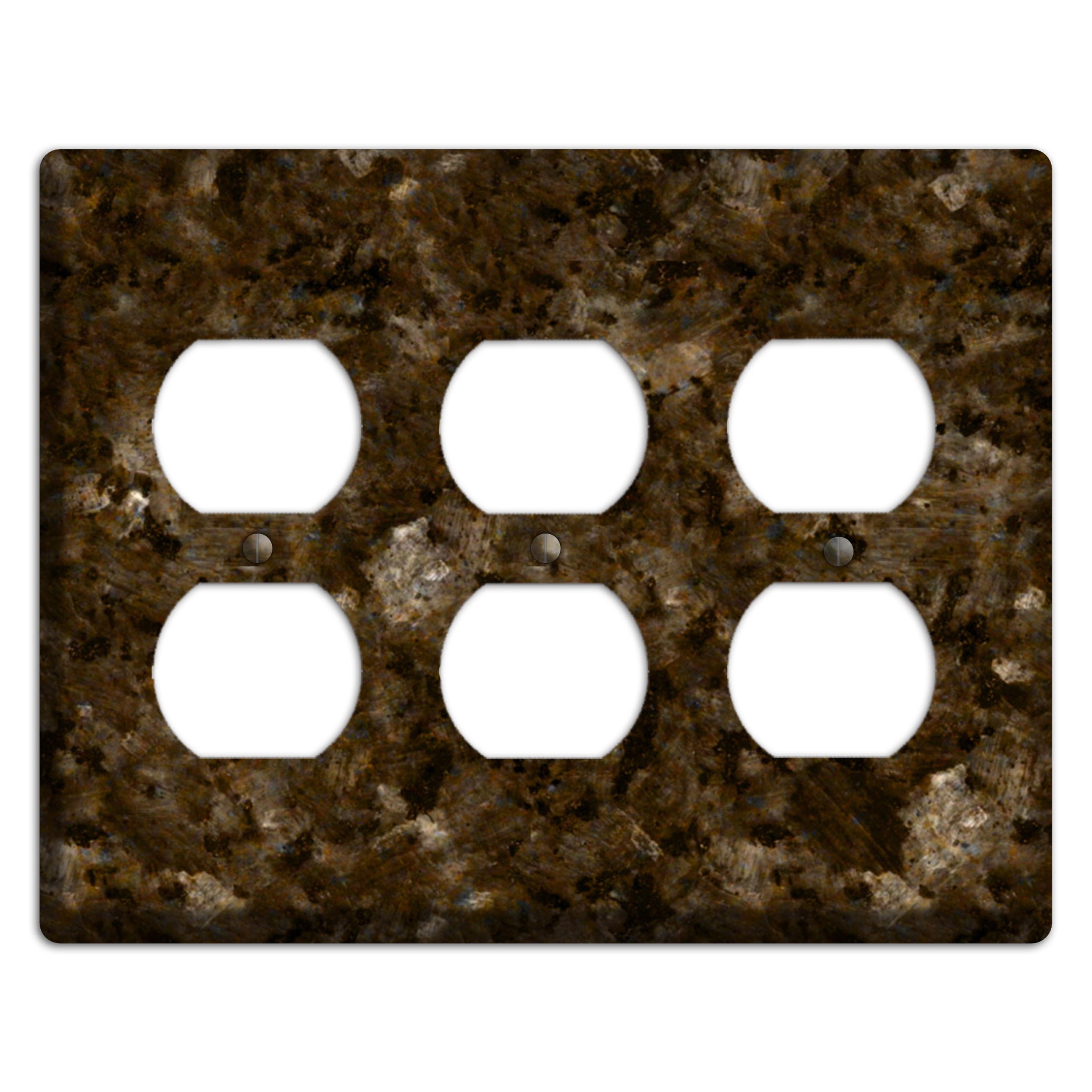Tropical Brown Granite 3 Duplex Wallplate