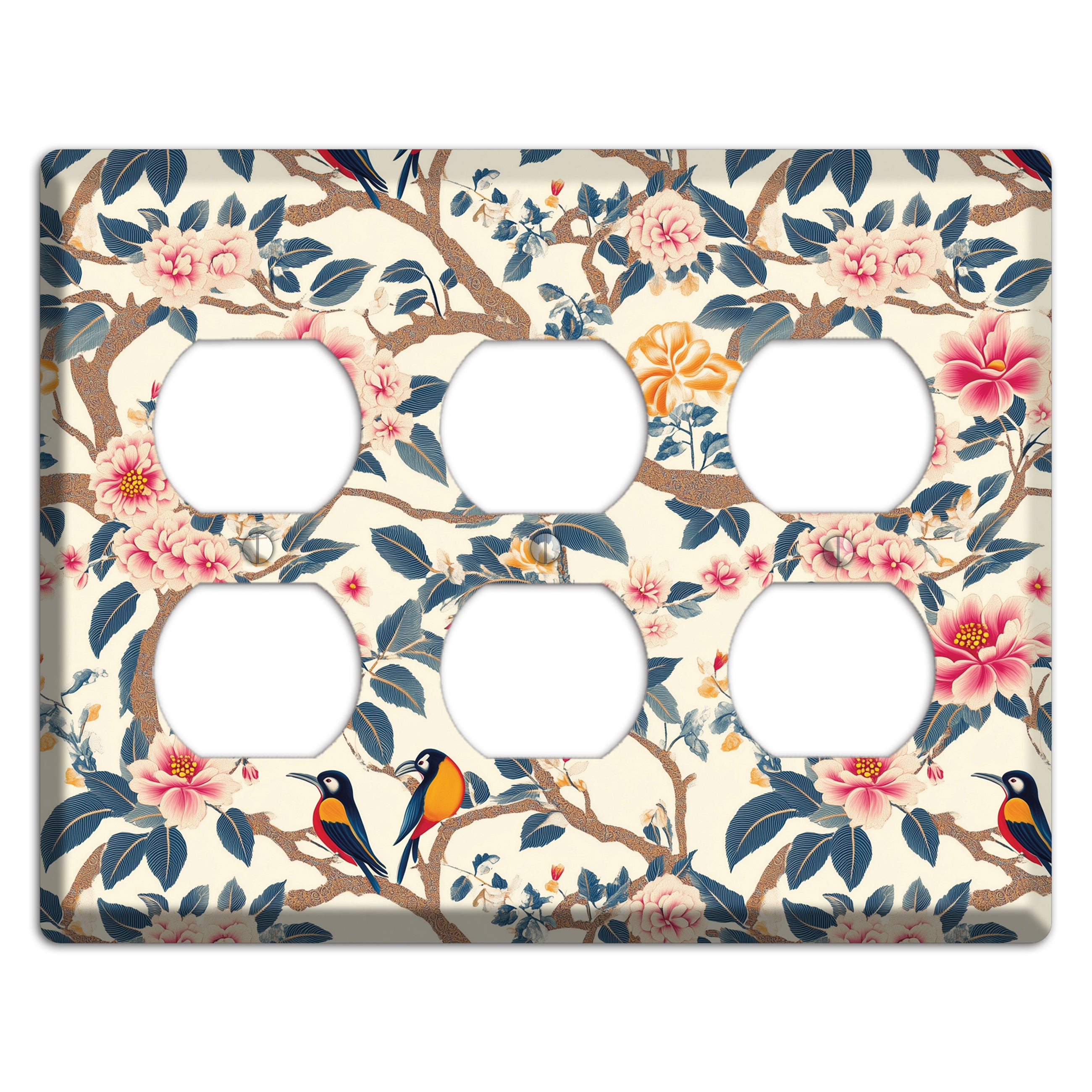 Blossom & Wing 3 Duplex Wallplate