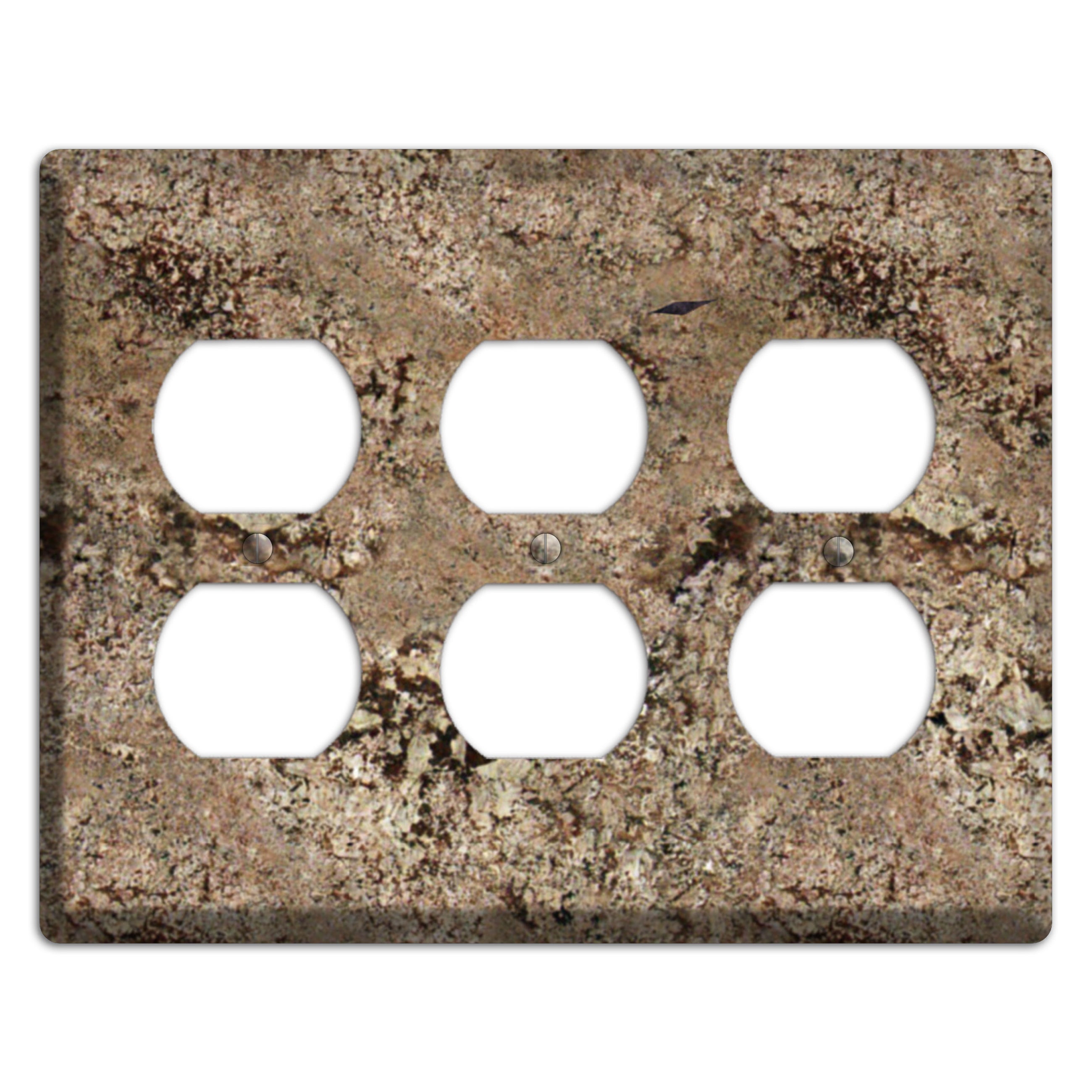 Crema Bordeaux Granite 3 Duplex Wallplate