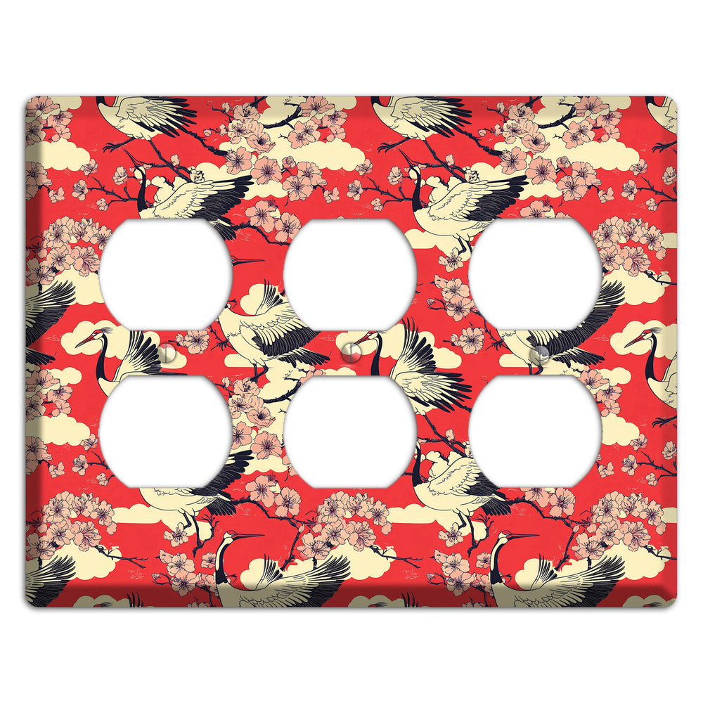 Crimson Blossom Ascent 3 Duplex Wallplate