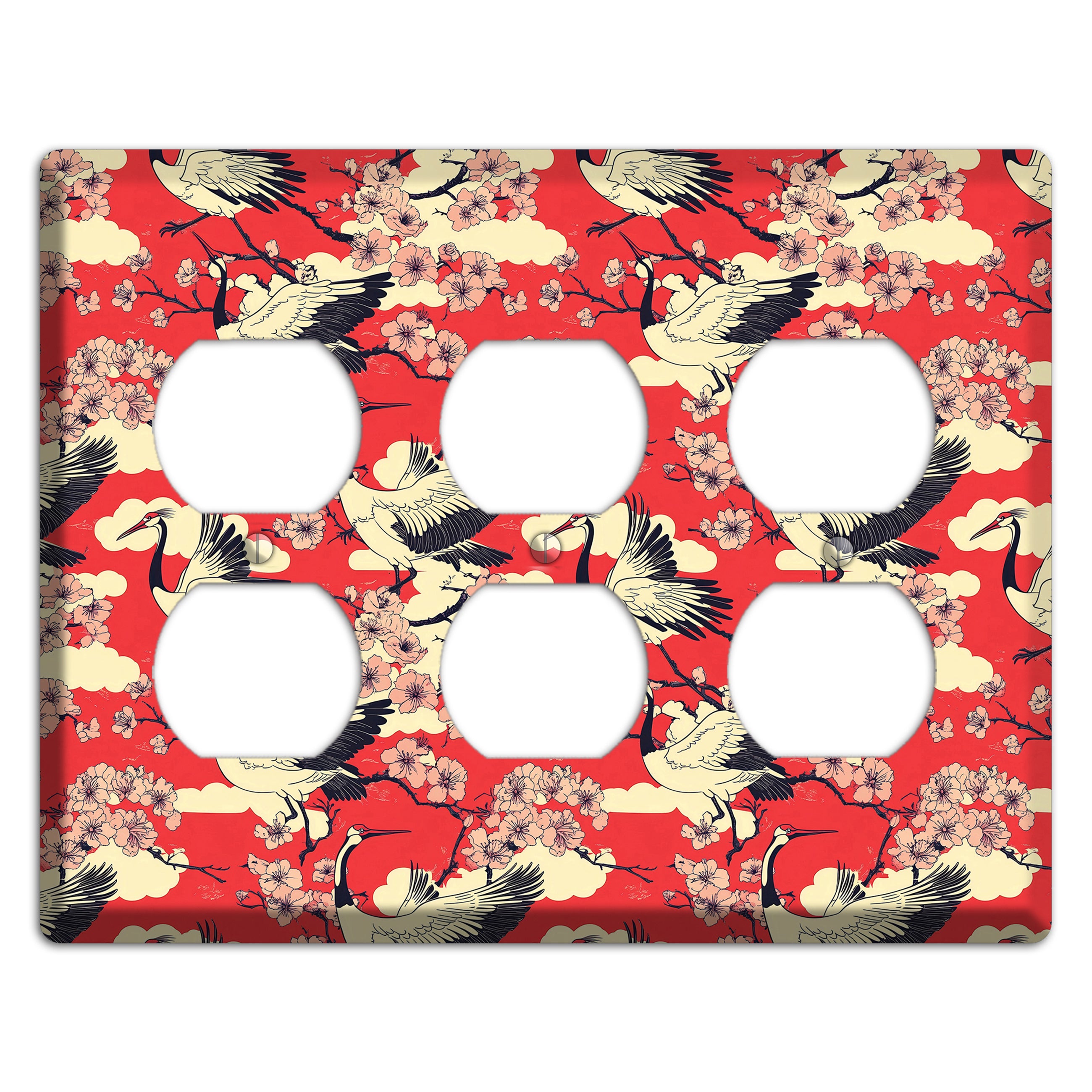 Crimson Blossom Ascent 3 Duplex Wallplate