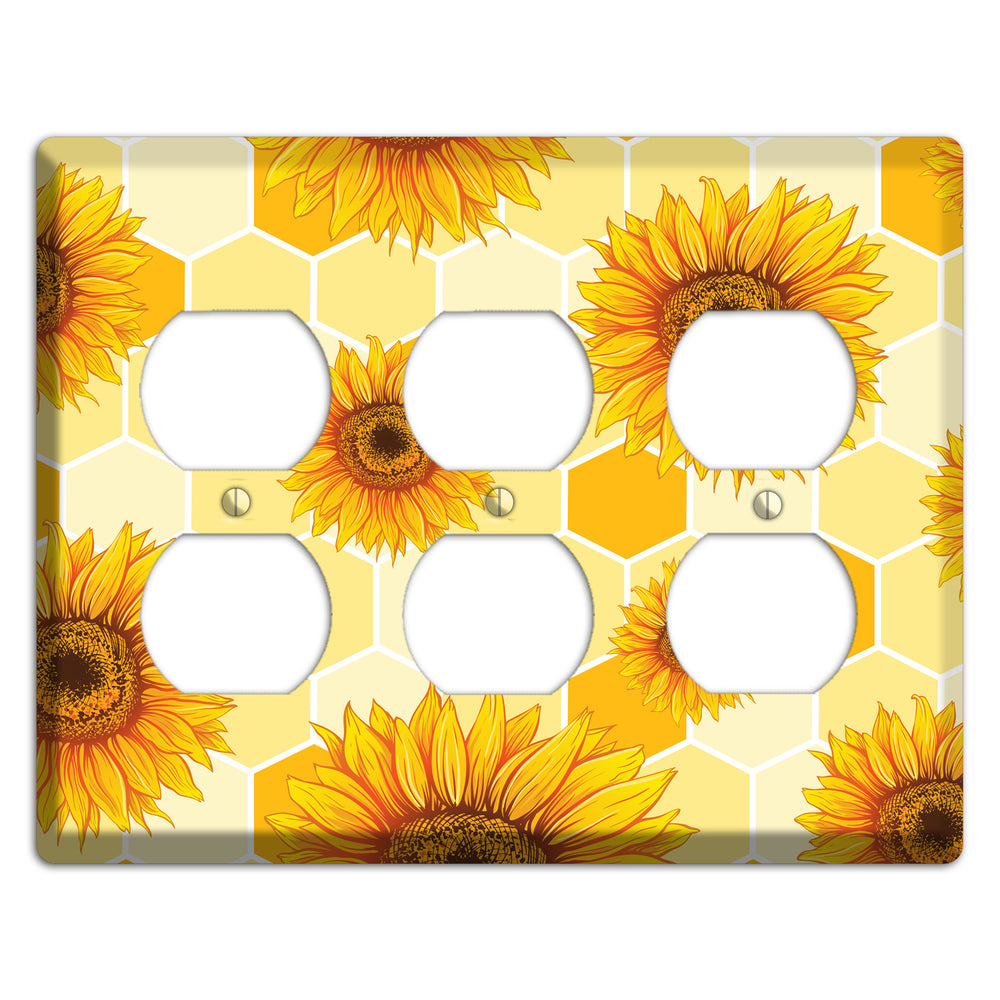 Sunflower & Comb 3 Duplex Wallplate