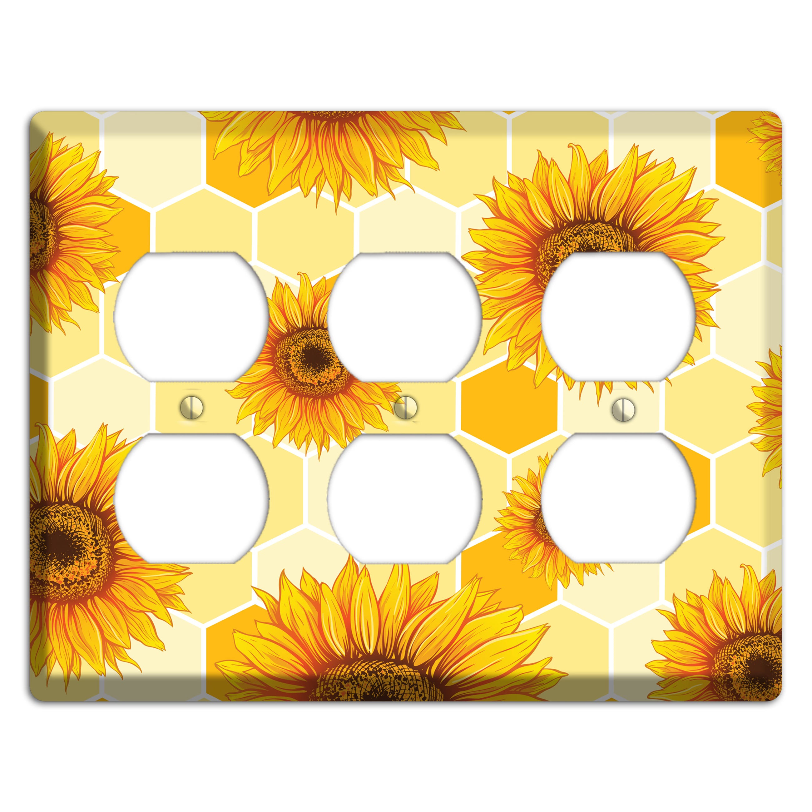 Sunflower & Comb 3 Duplex Wallplate