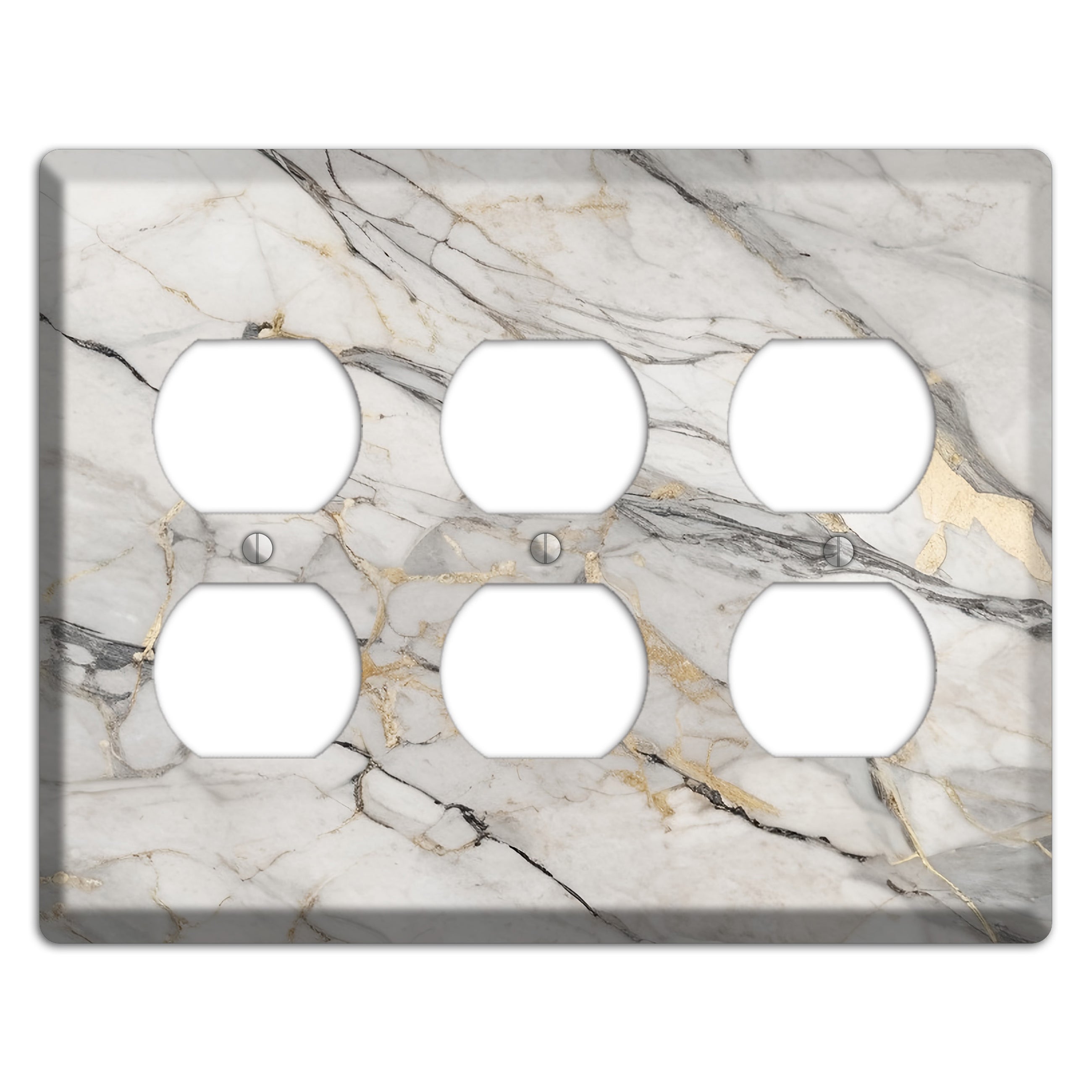 Roman Coffee Marble 3 Duplex Wallplate