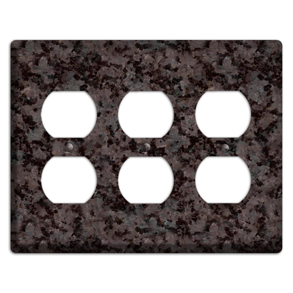 Coffee Brown Granite 3 Duplex Wallplate