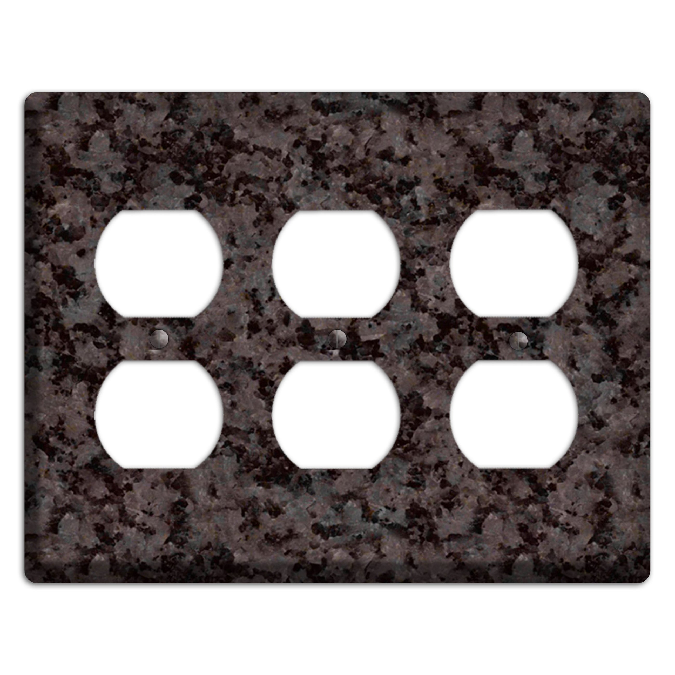 Coffee Brown Granite 3 Duplex Wallplate